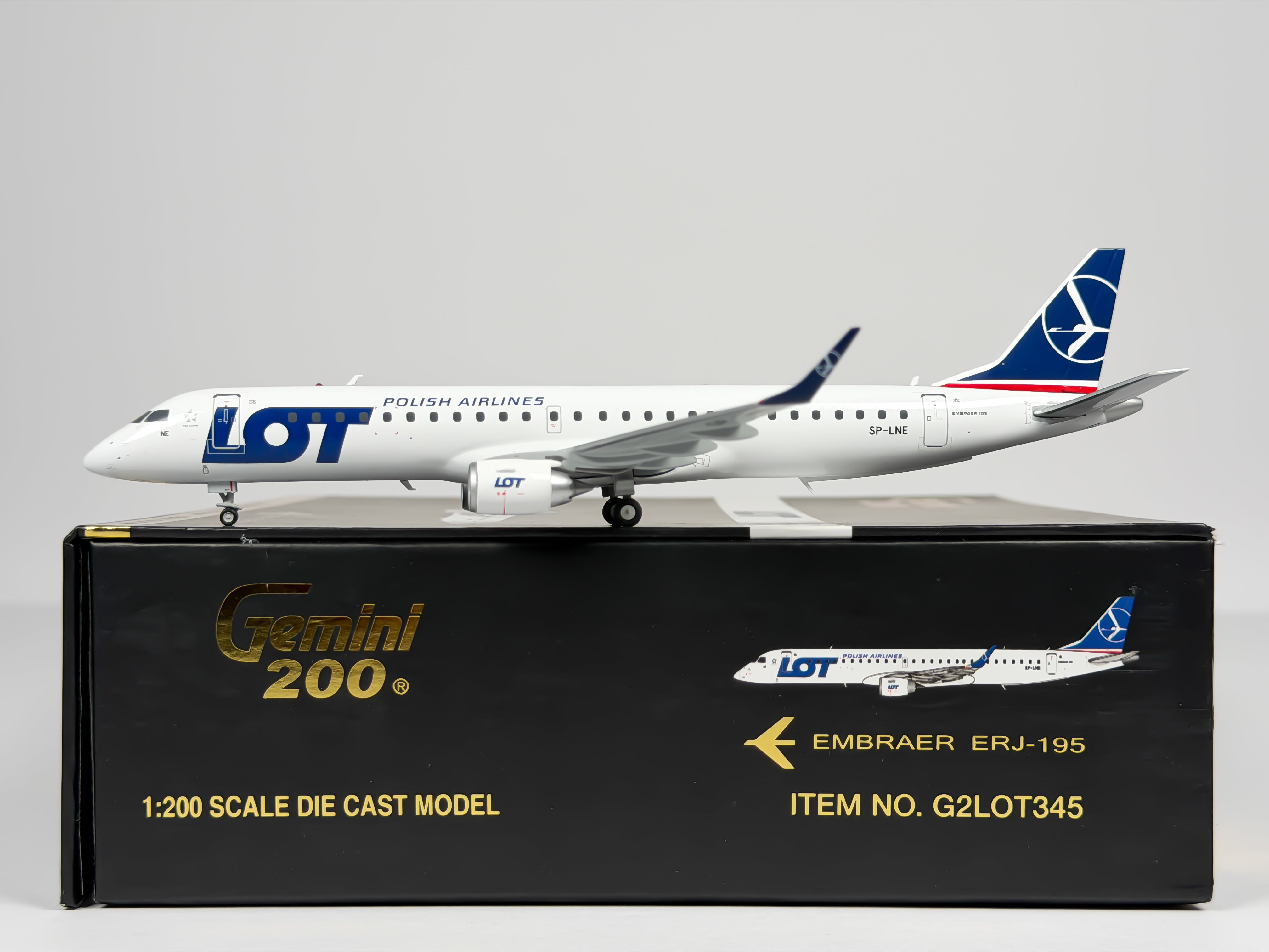 LOT Polish Airlines Embraer E195 1:200 Gemini Jets SP-LNE (G2LOT345)
