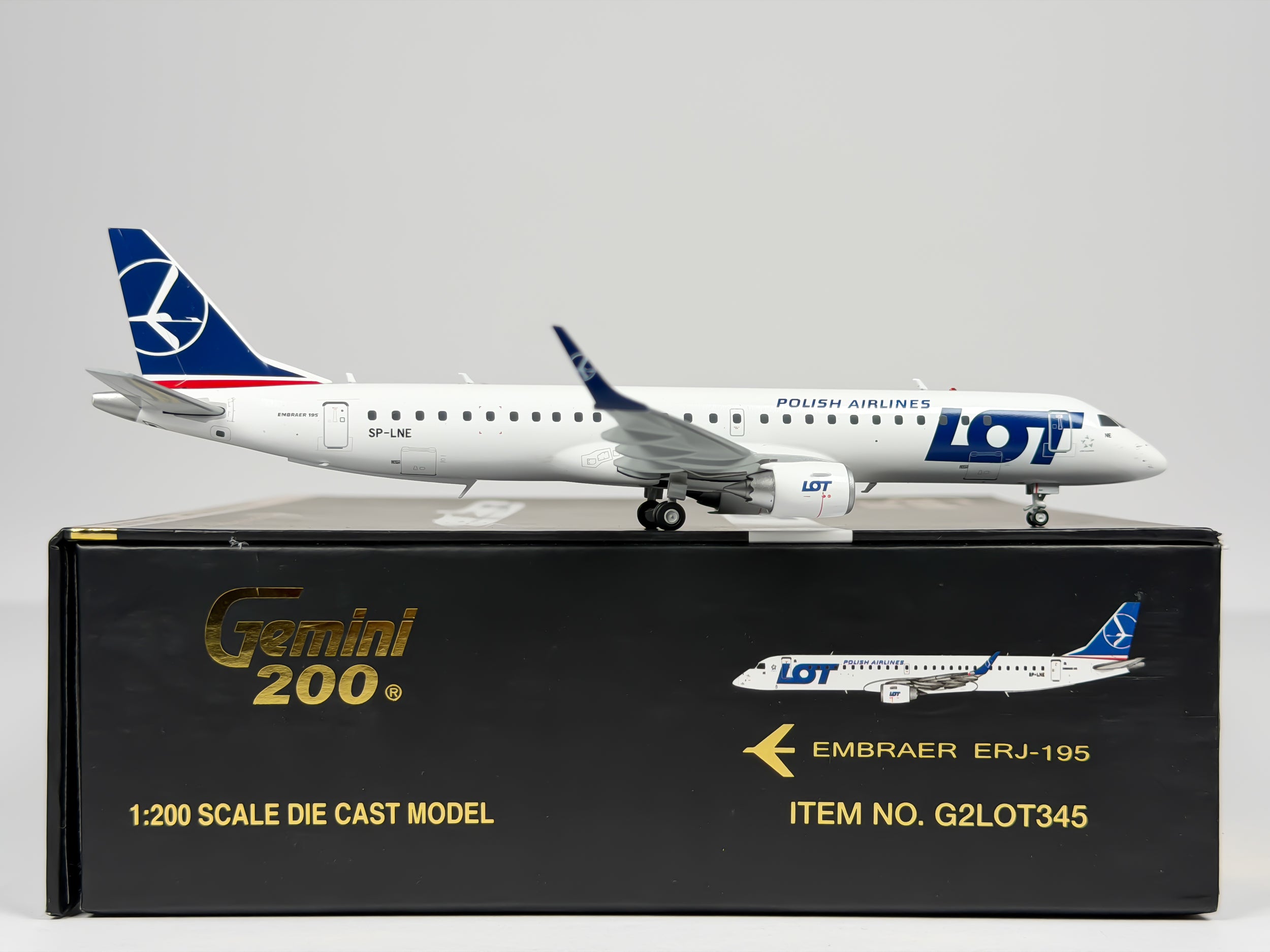 LOT Polish Airlines Embraer E195 1:200 Gemini Jets SP-LNE (G2LOT345)