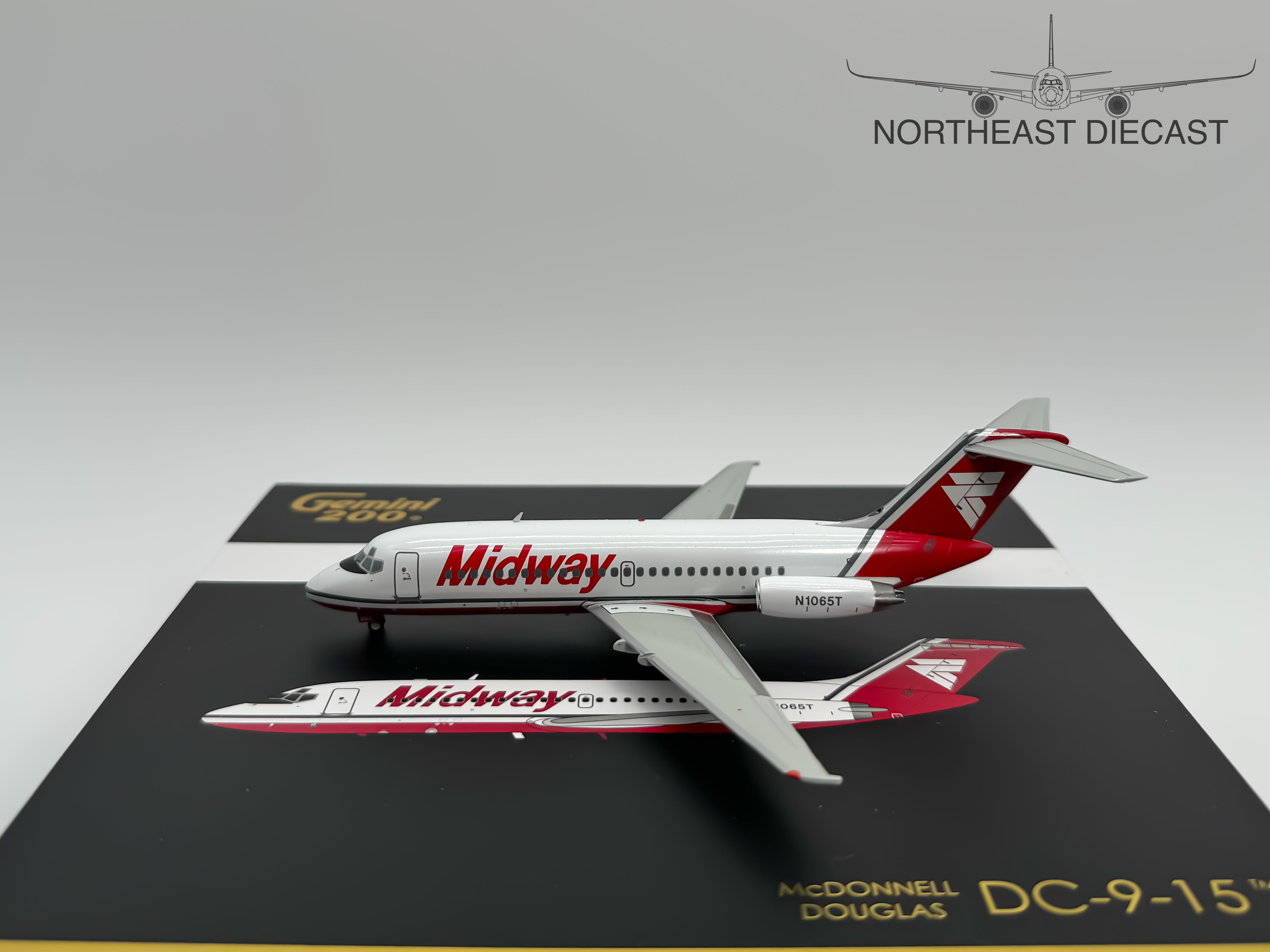 Midway Airlines Douglas DC-9-10 1:200 Gemini Jets N1065T (G2MID1190)