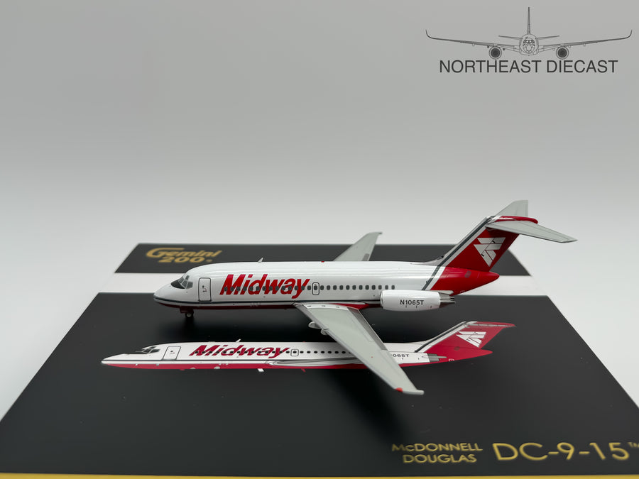 Midway Airlines Douglas DC-9-10 1:200 Gemini Jets N1065T (G2MID1190)