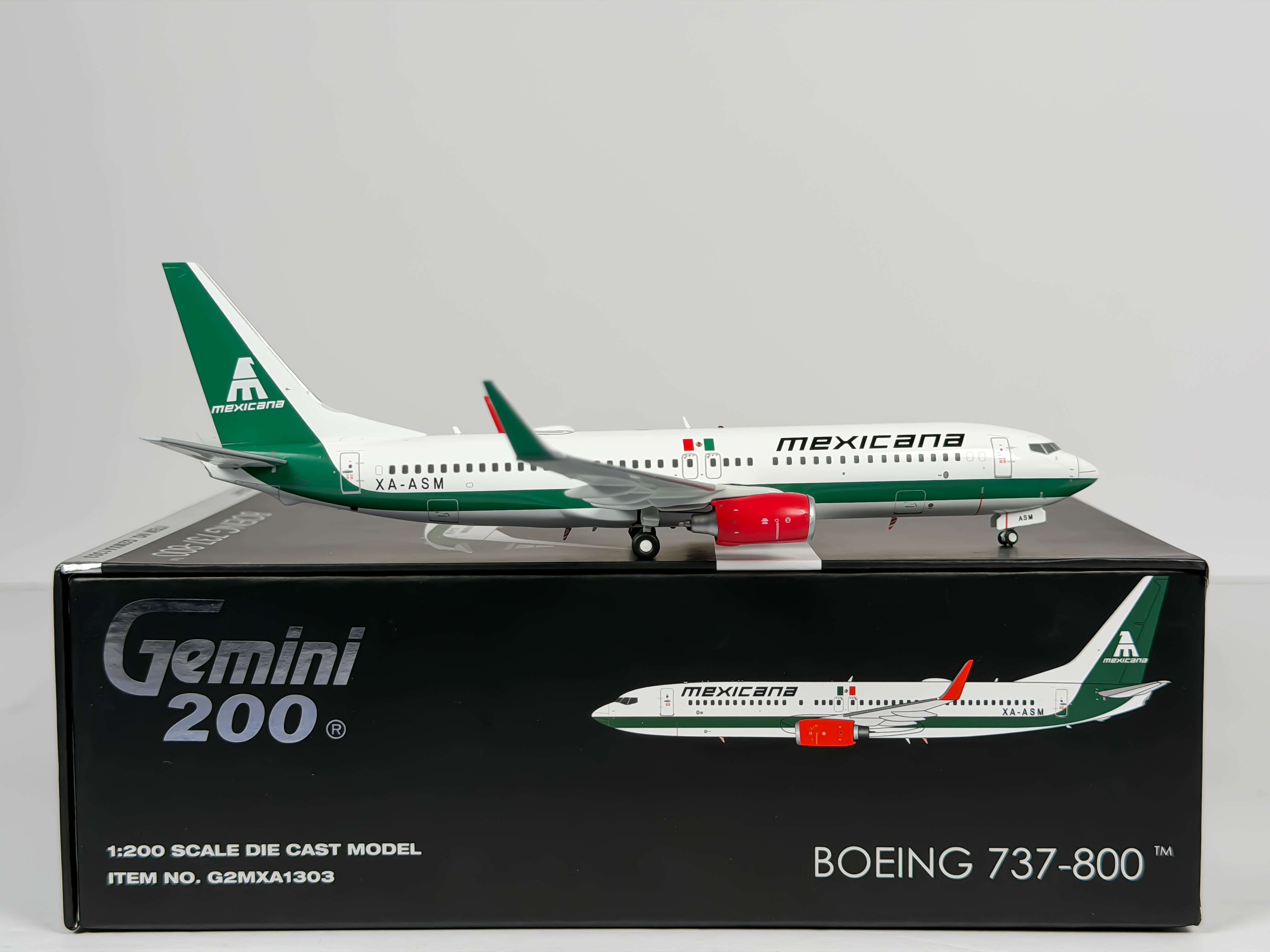 Mexicana Boeing 737-800 1:200 Gemini Jets XA-ASM (G2MXA1303)