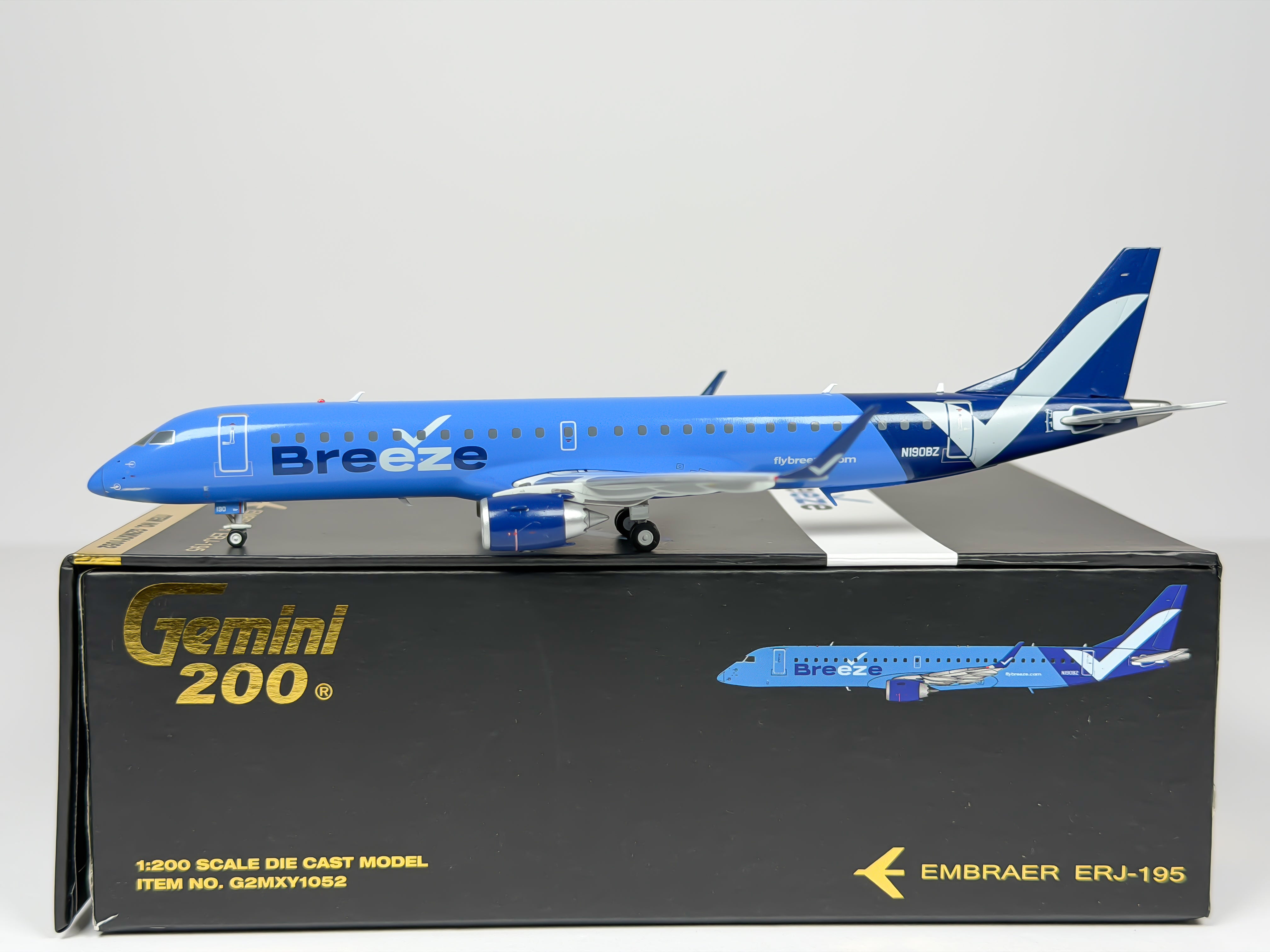 Breeze Airways Embraer E195 1:200 Gemini Jets N190BZ (G2MXY1052)