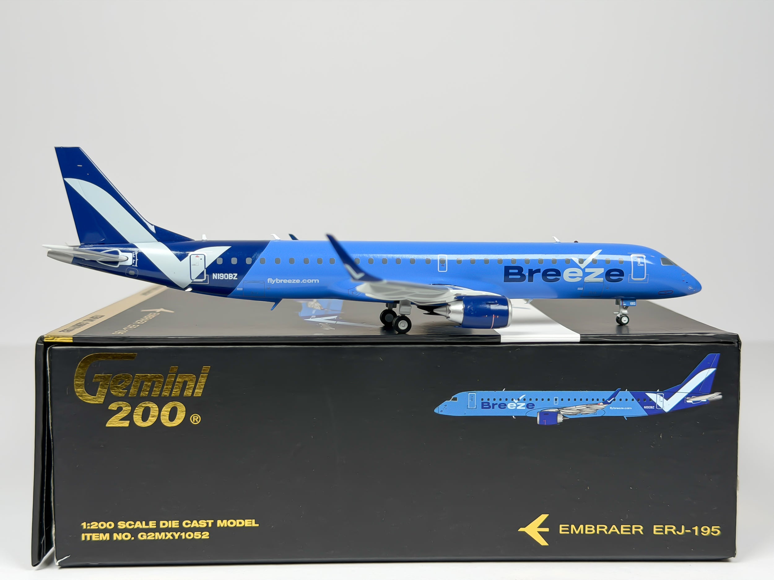 Breeze Airways Embraer E195 1:200 Gemini Jets N190BZ (G2MXY1052)