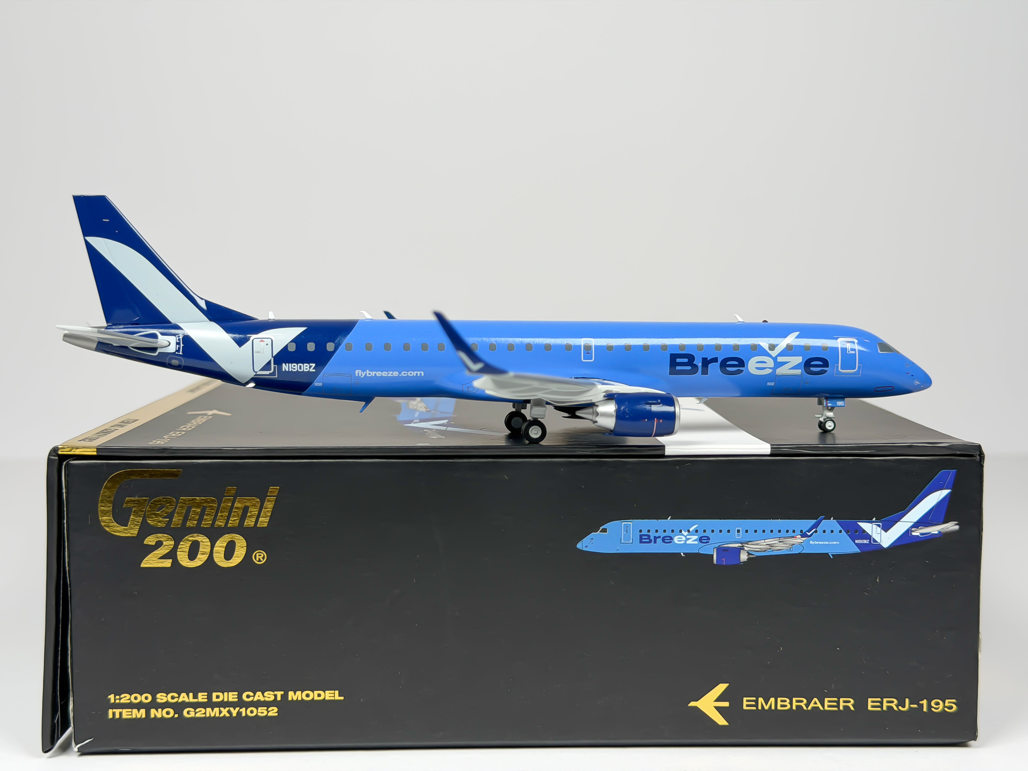 Breeze Airways Embraer E195 1:200 Gemini Jets N190BZ (G2MXY1052)