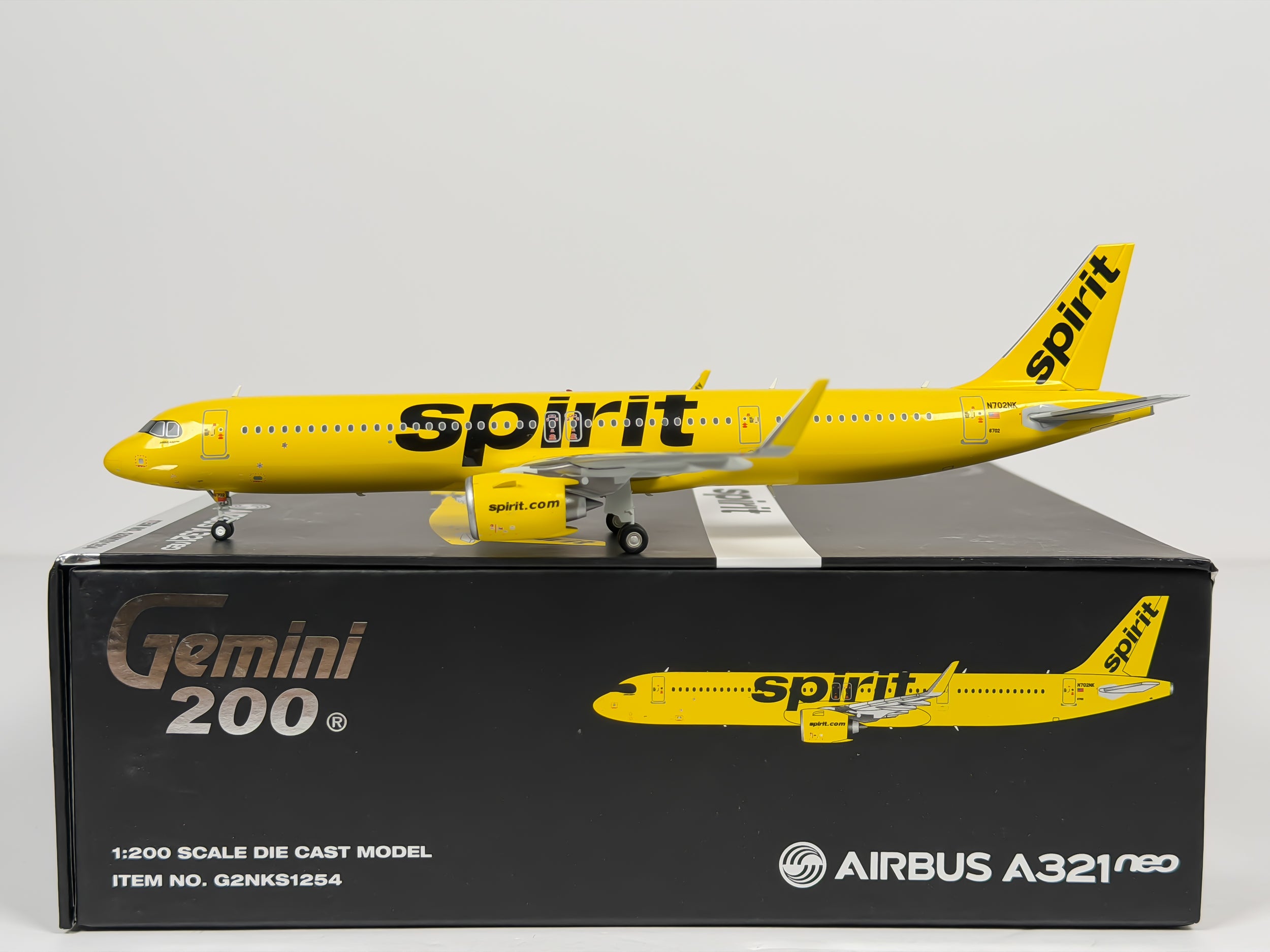 Spirit Airlines Airbus A321neo 1:200 Gemini Jets N702NK (G2NKS1254)