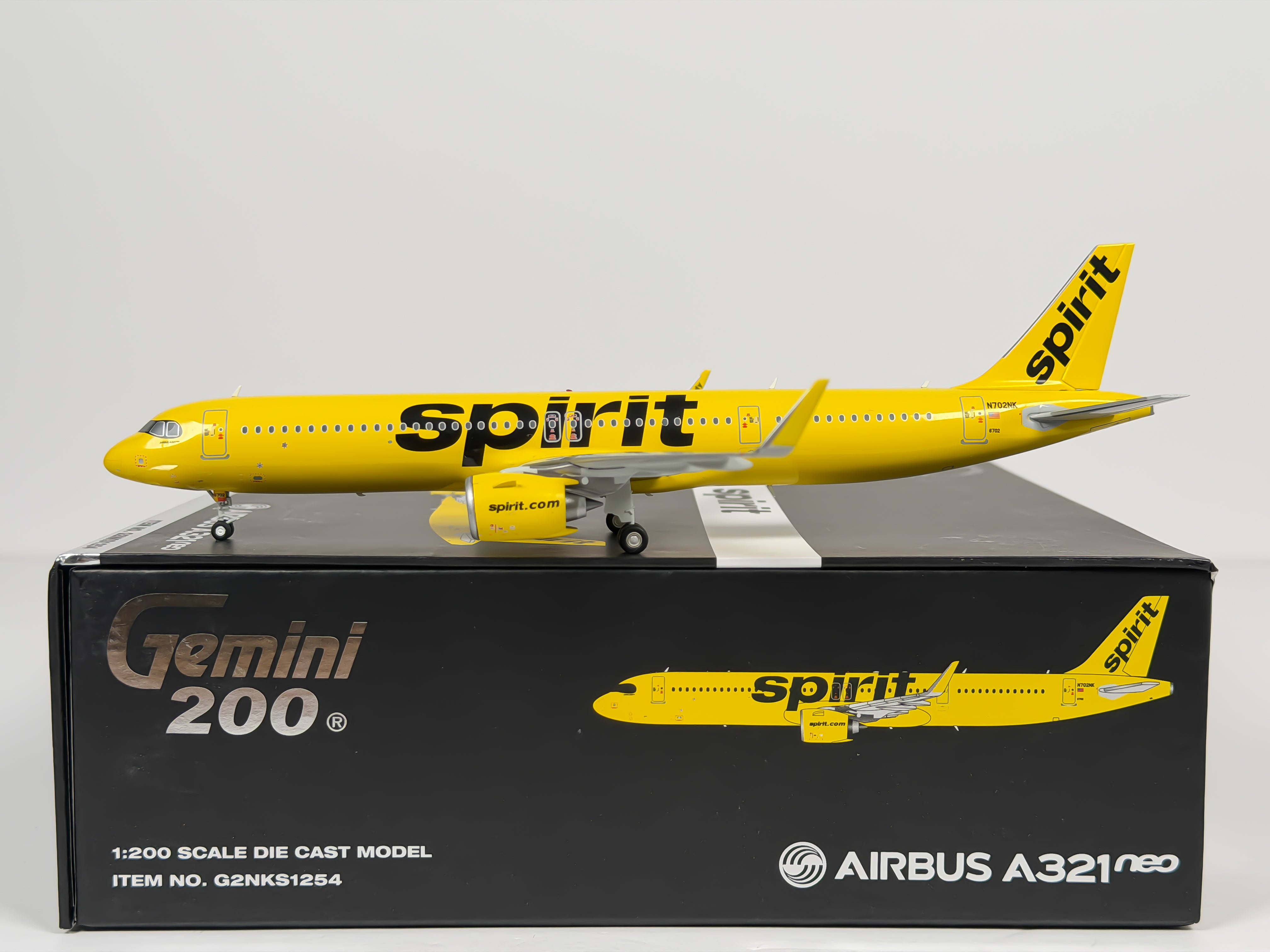Spirit Airlines Airbus A321neo 1:200 Gemini Jets N702NK (G2NKS1254)