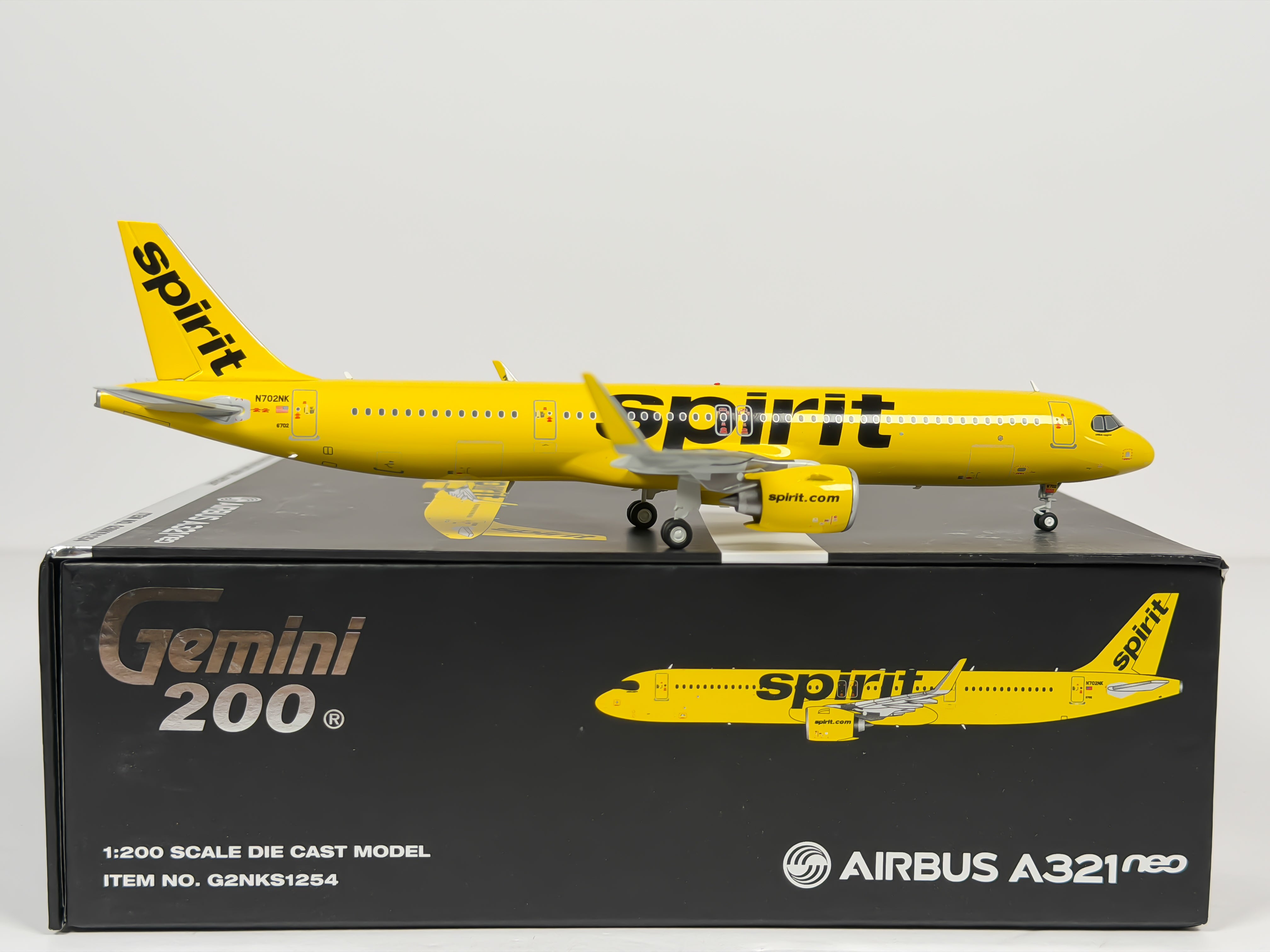 Spirit Airlines Airbus A321neo 1:200 Gemini Jets N702NK (G2NKS1254)