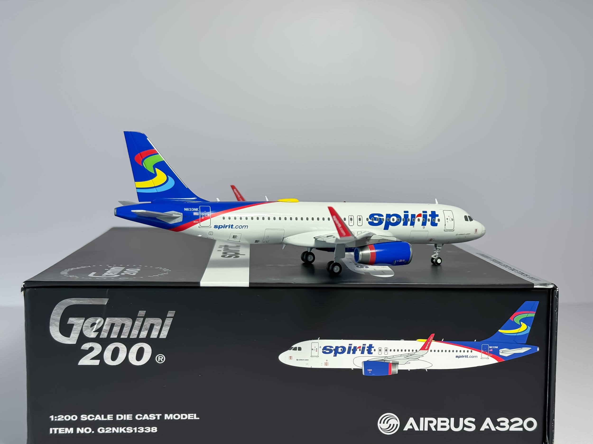 Spirit Airlines Airbus A320 1:200 Gemini Jets N633NK (G2NKS1338)