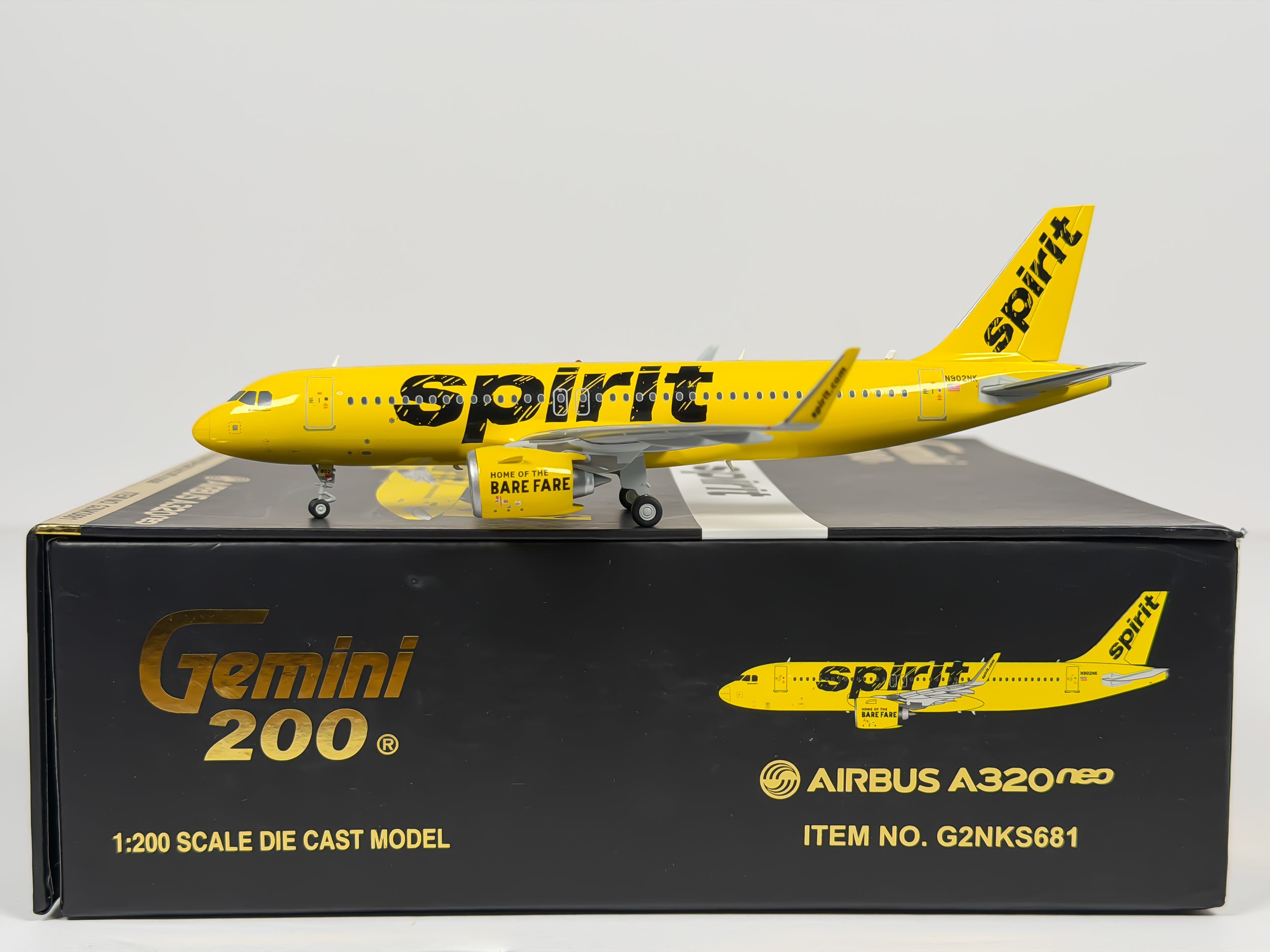 Spirit Airlines Airbus A320neo 1:200 Gemini Jets N902NK (G2NKS681)