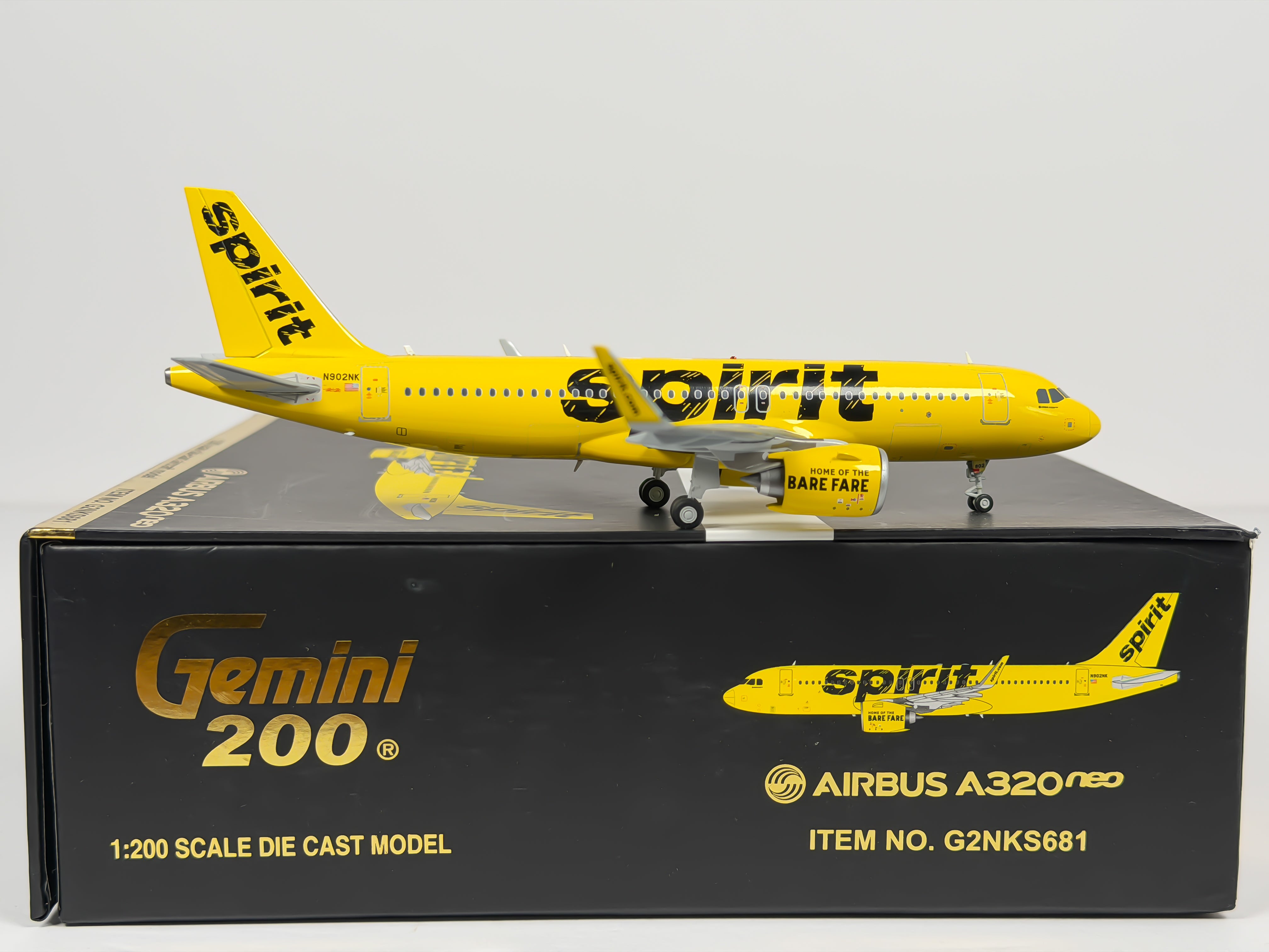 Spirit Airlines Airbus A320neo 1:200 Gemini Jets N902NK (G2NKS681)