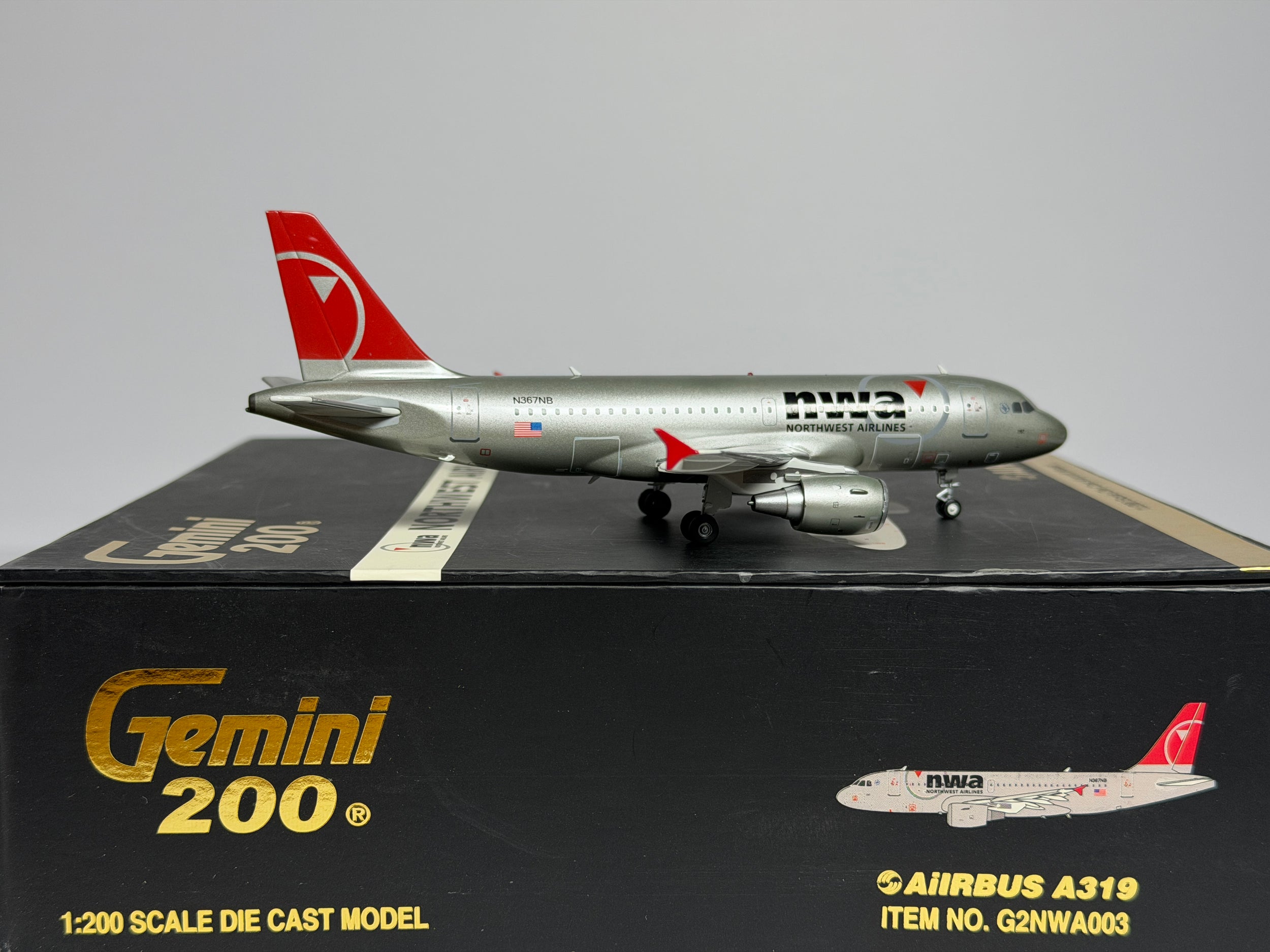 Northwest Airlines Airbus A319 1:200 Gemini Jets N367NB (G2NWA003)