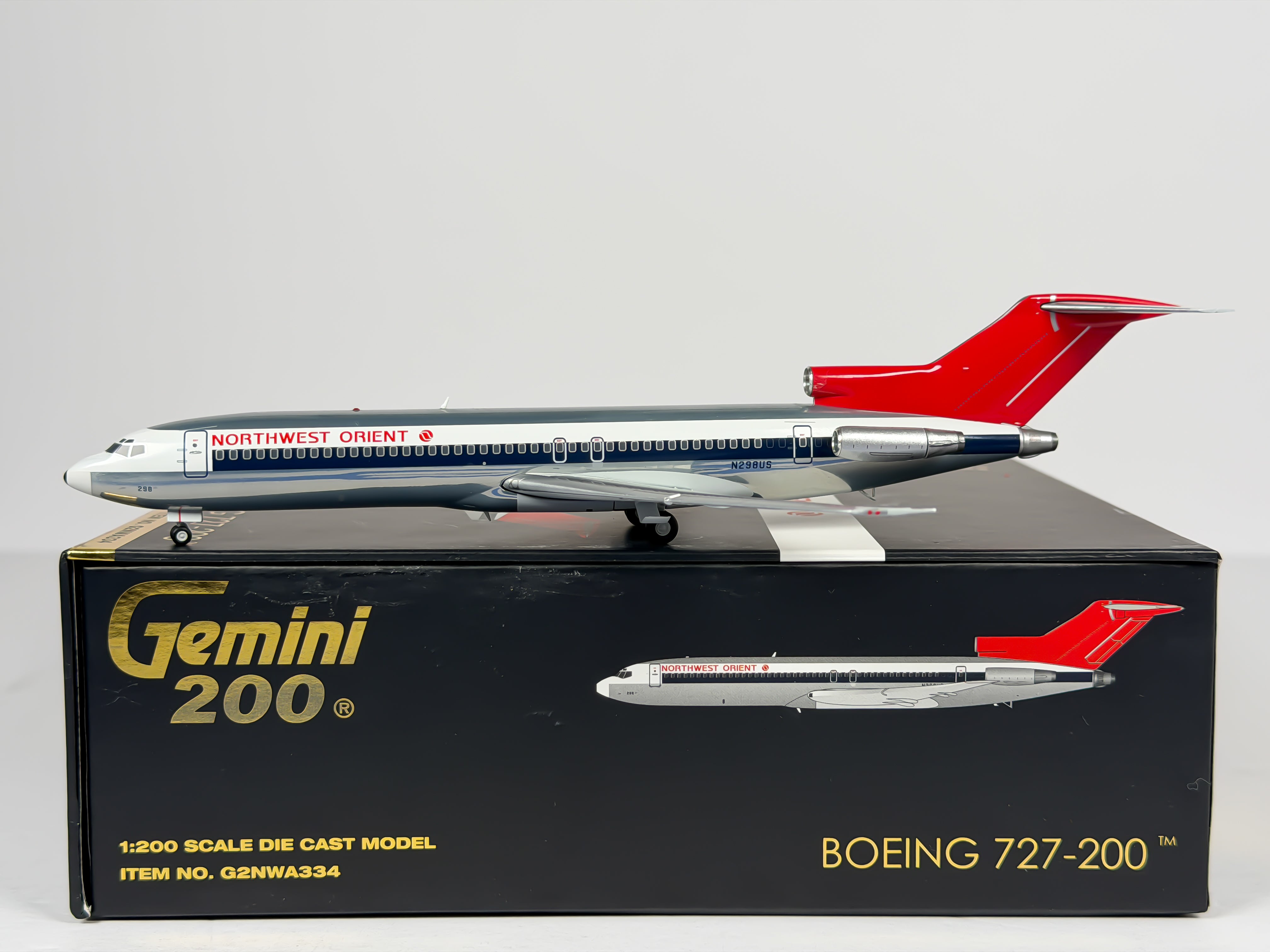 Northwest Orient Boeing 727-200 1:200 Gemini Jets N298US (G2NWA334)