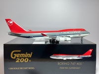 Northwest Airlines Boeing 747-400 1:200 Gemini Jets N675NW (G2NWA607)