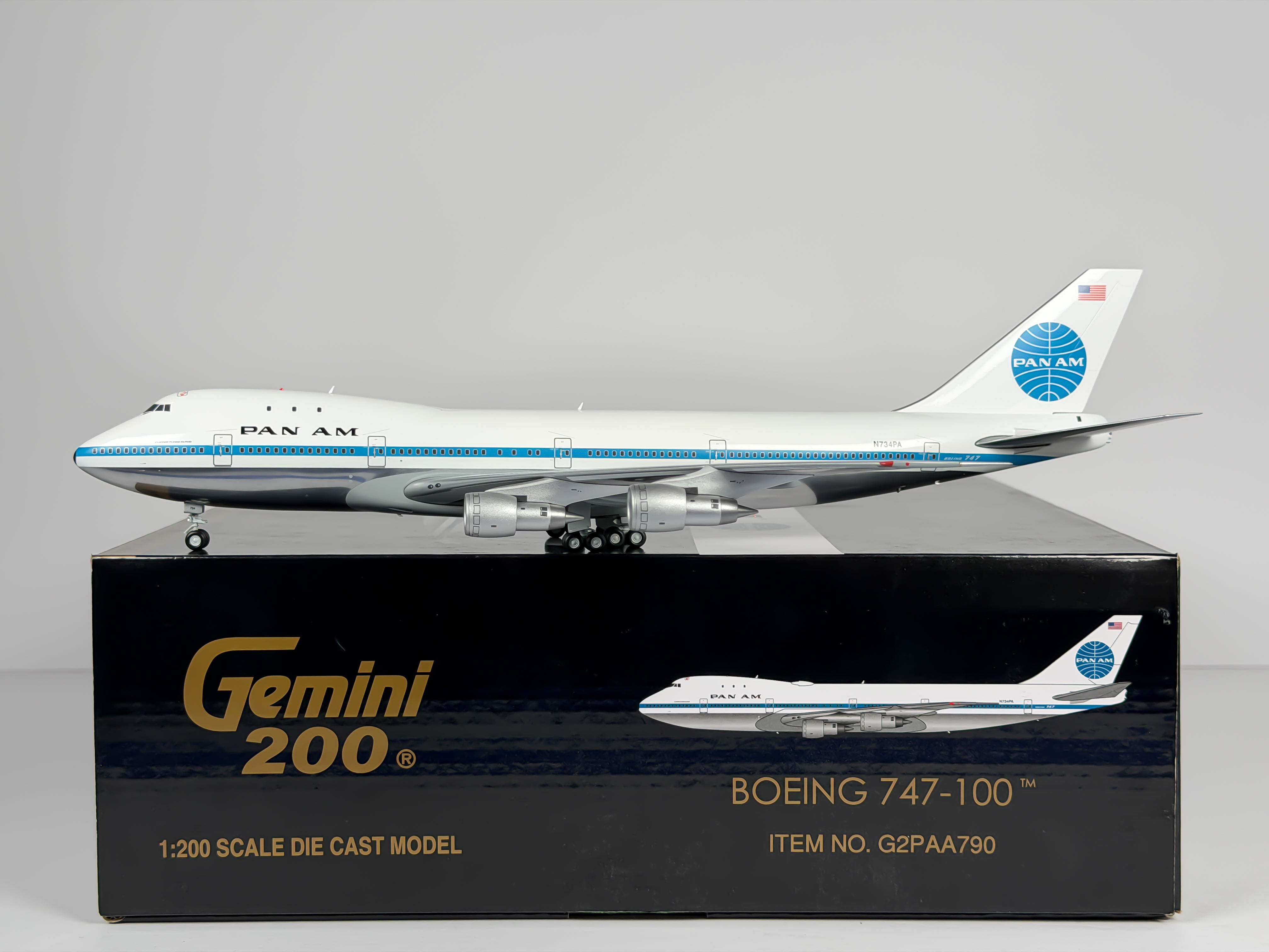 Pan American Boeing 747-100 1:200 Gemini Jets N734PA (G2PAA790)