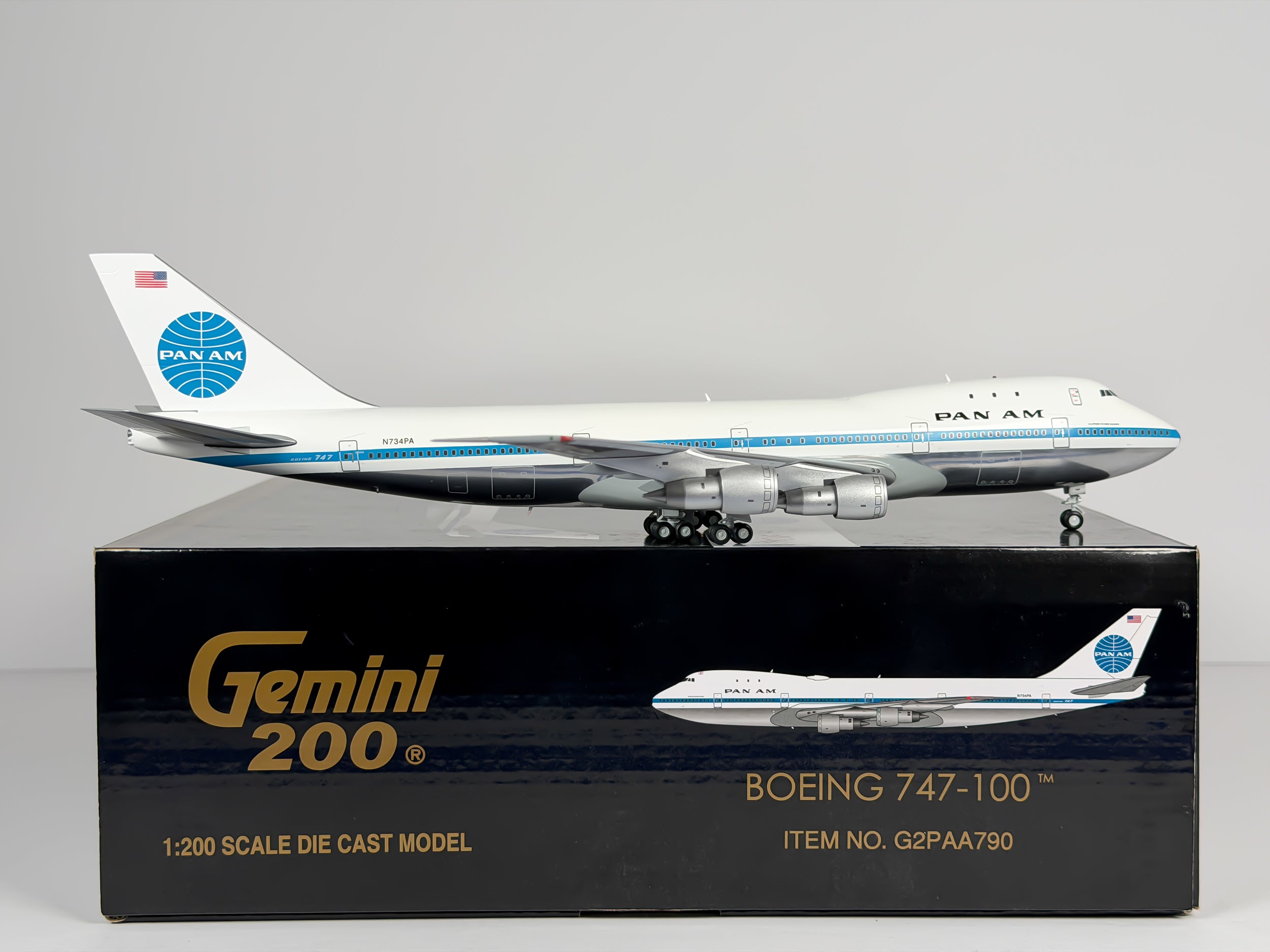 Pan American Boeing 747-100 1:200 Gemini Jets N734PA (G2PAA790)