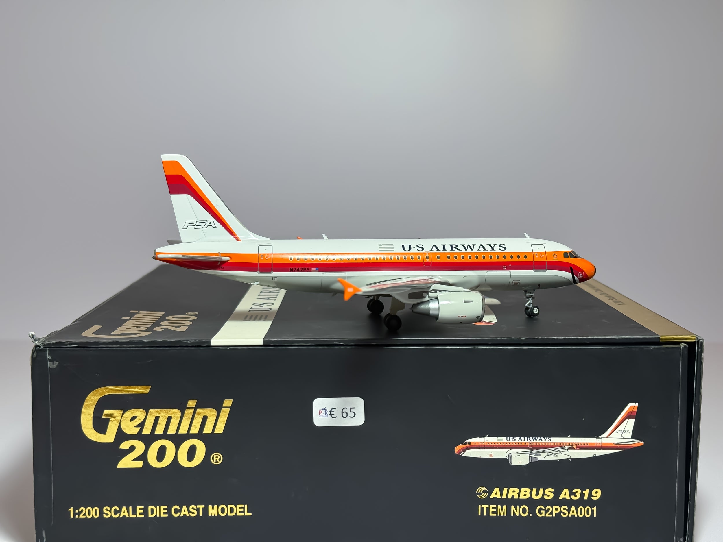 U.S Airways Airbus A319 1:200 Gemini Jets N742PS (G2PSA001)
