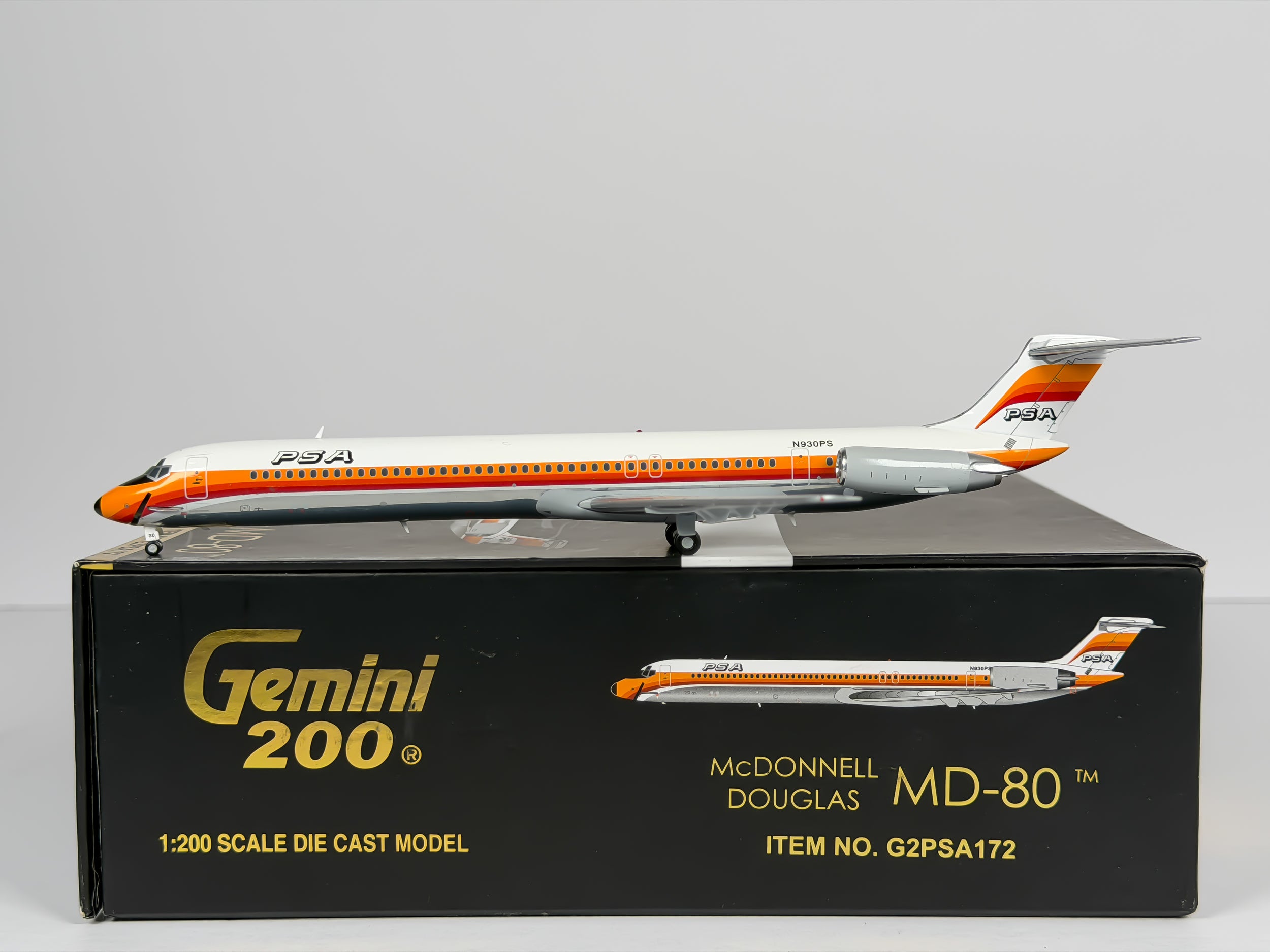 Pacific Southwest Airlines (PSA) McDonnell Douglas MD-80 1:200 Gemini Jets N930PS (G2PSA172)