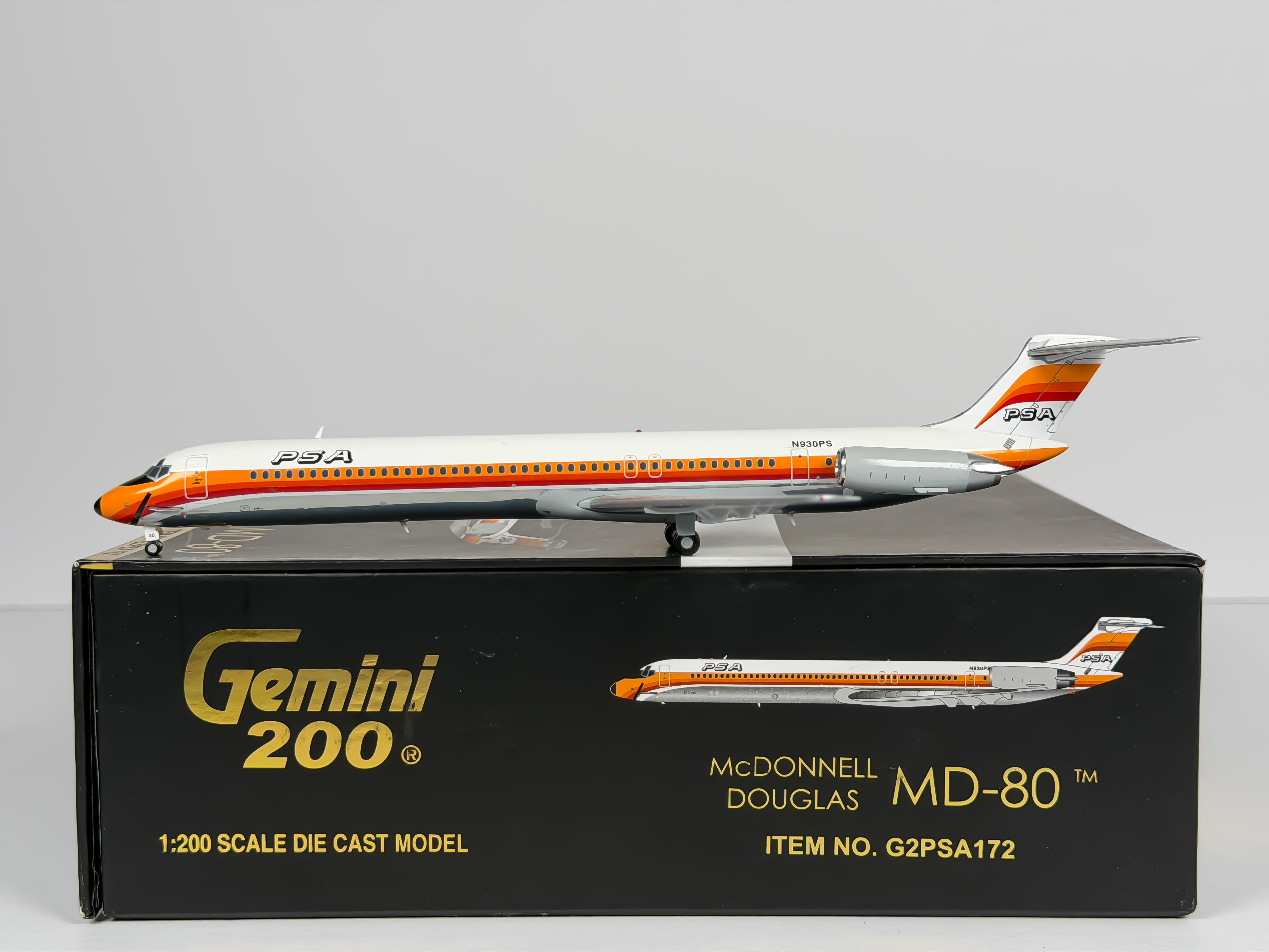 Pacific Southwest Airlines (PSA) McDonnell Douglas MD-80 1:200 Gemini Jets N930PS (G2PSA172)