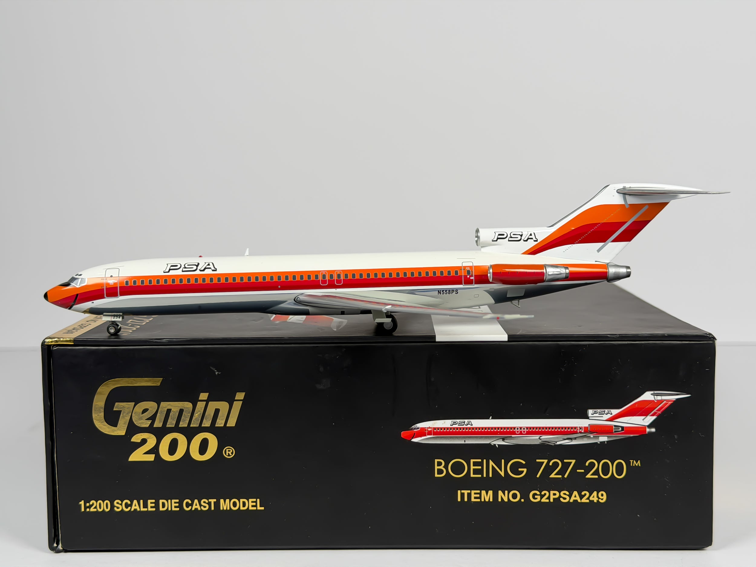 Pacific Southwest Airlines (PSA) Boeing 727-200 1:200 Gemini Jets N558PS (G2PSA249)