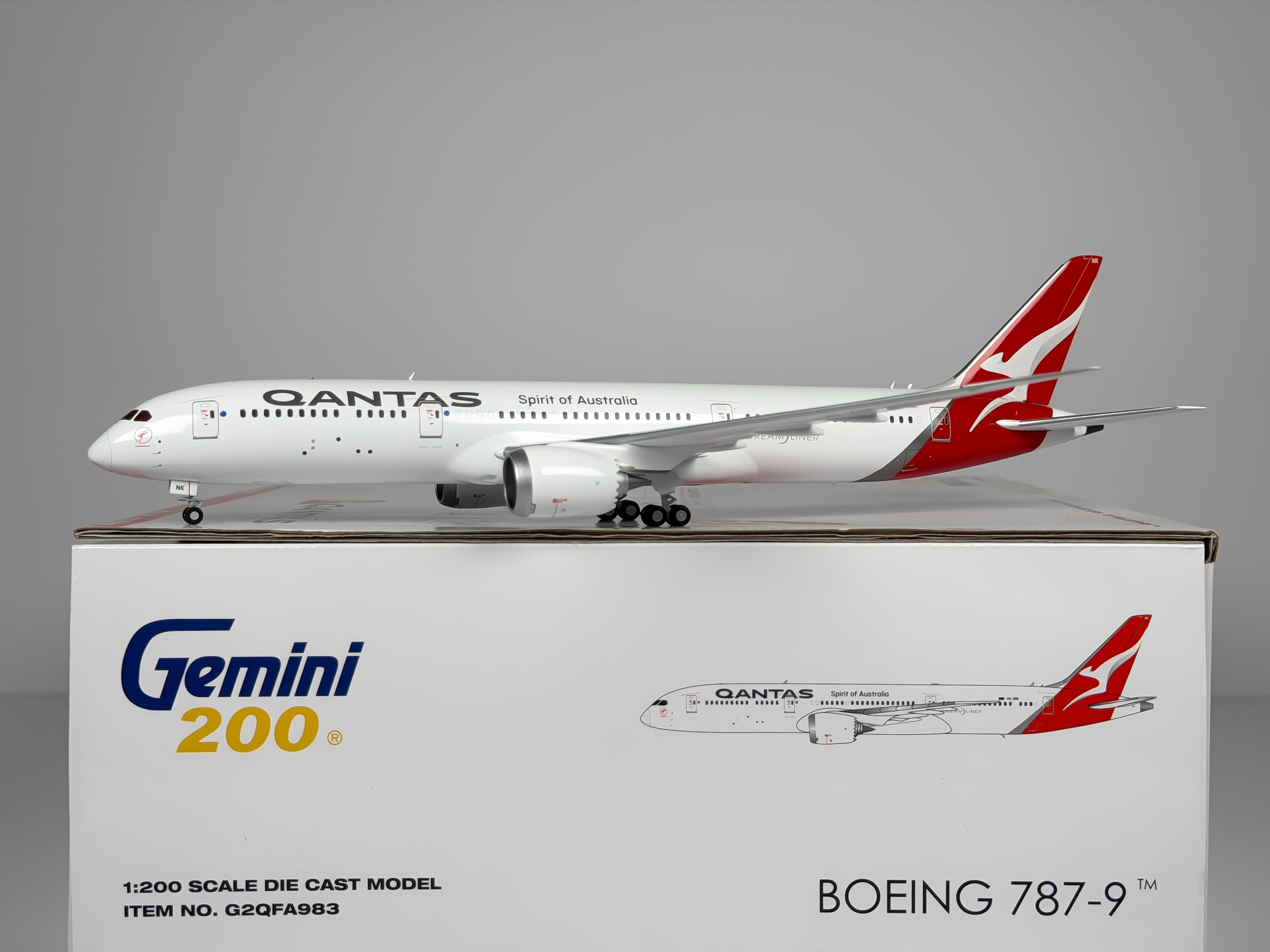Qantas Airways Boeing 787-9 1:200 Gemini Jets VH-ZNK (G2QFA983)
