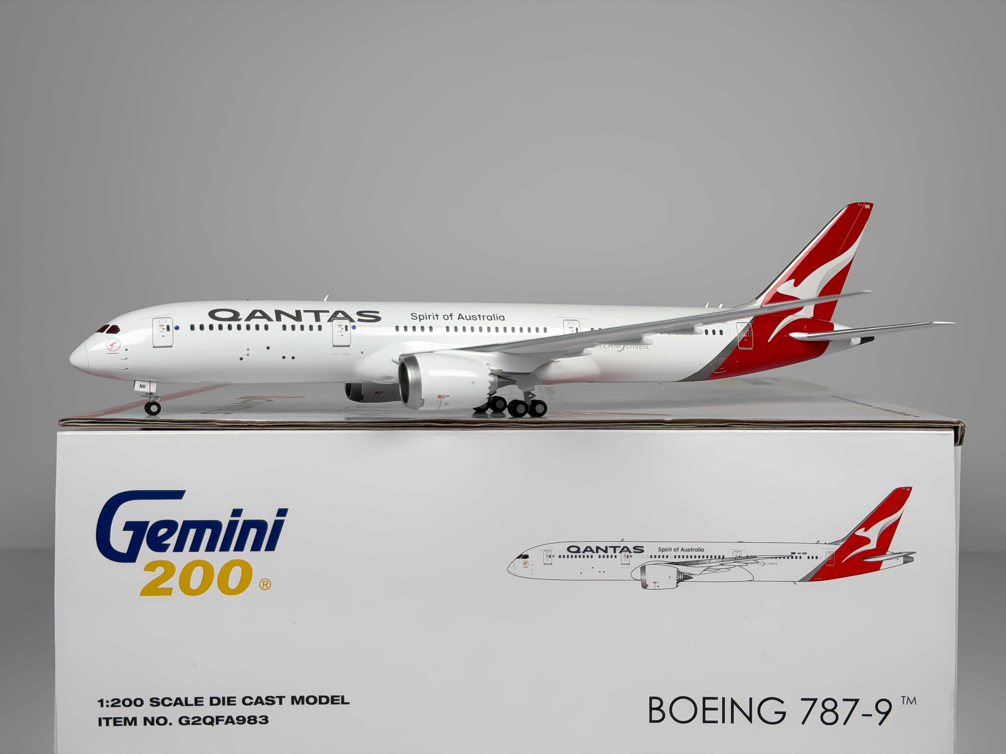 Qantas Airways Boeing 787-9 1:200 Gemini Jets VH-ZNK (G2QFA983)