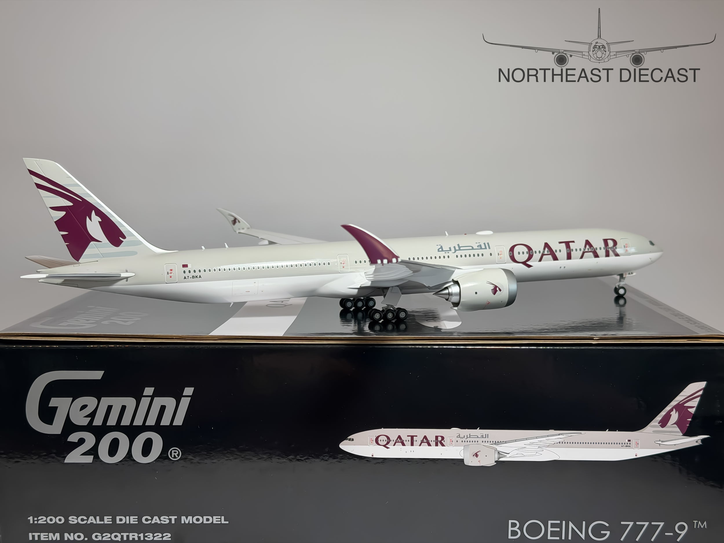 Qatar Airways Boeing 777-9 1:200 Gemini Jets A7-BKA (G2QTR1322)