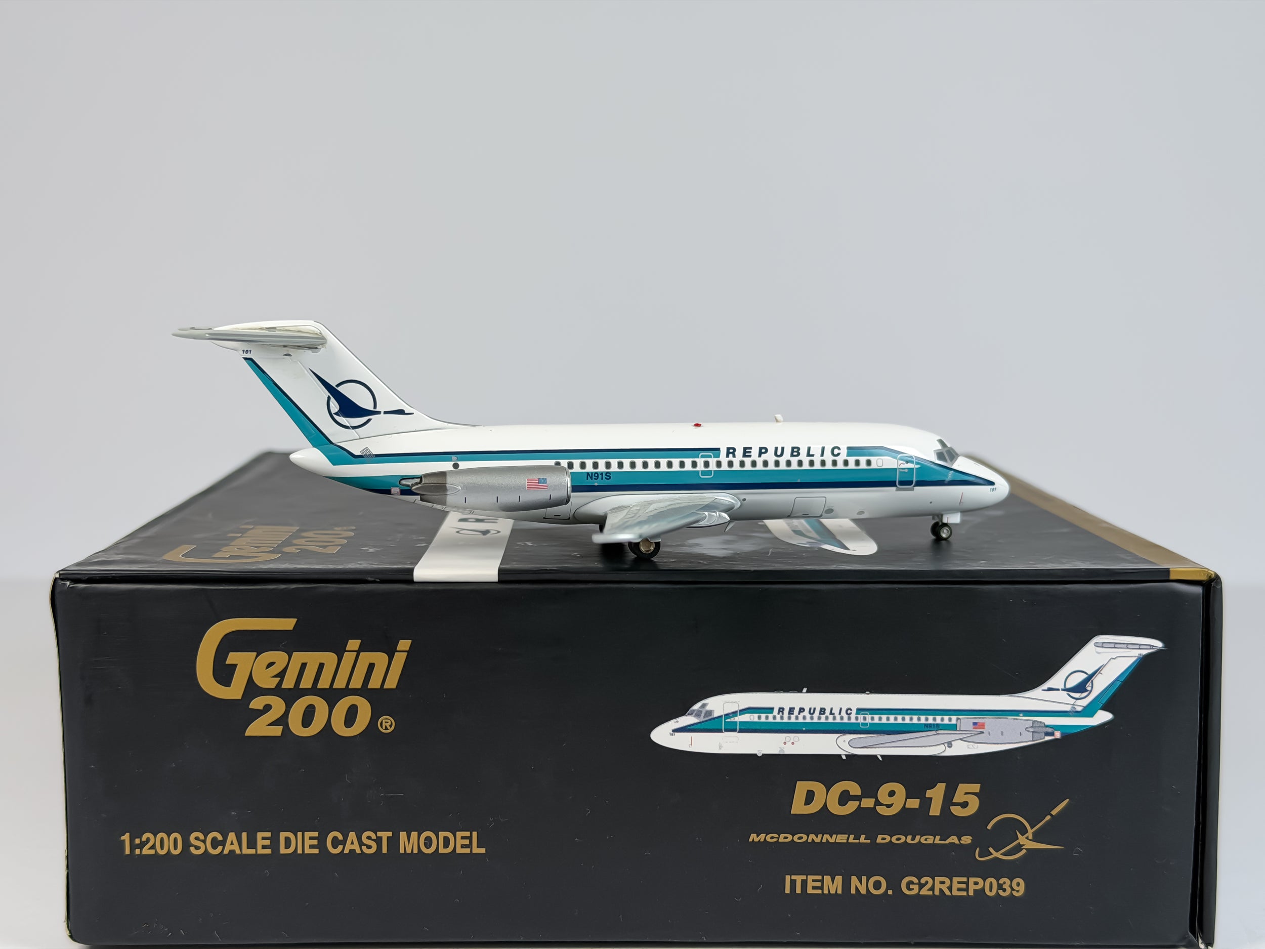 Republic Airlines Douglas DC-9-15 1:200 Gemini Jets N91S (G2REP039)