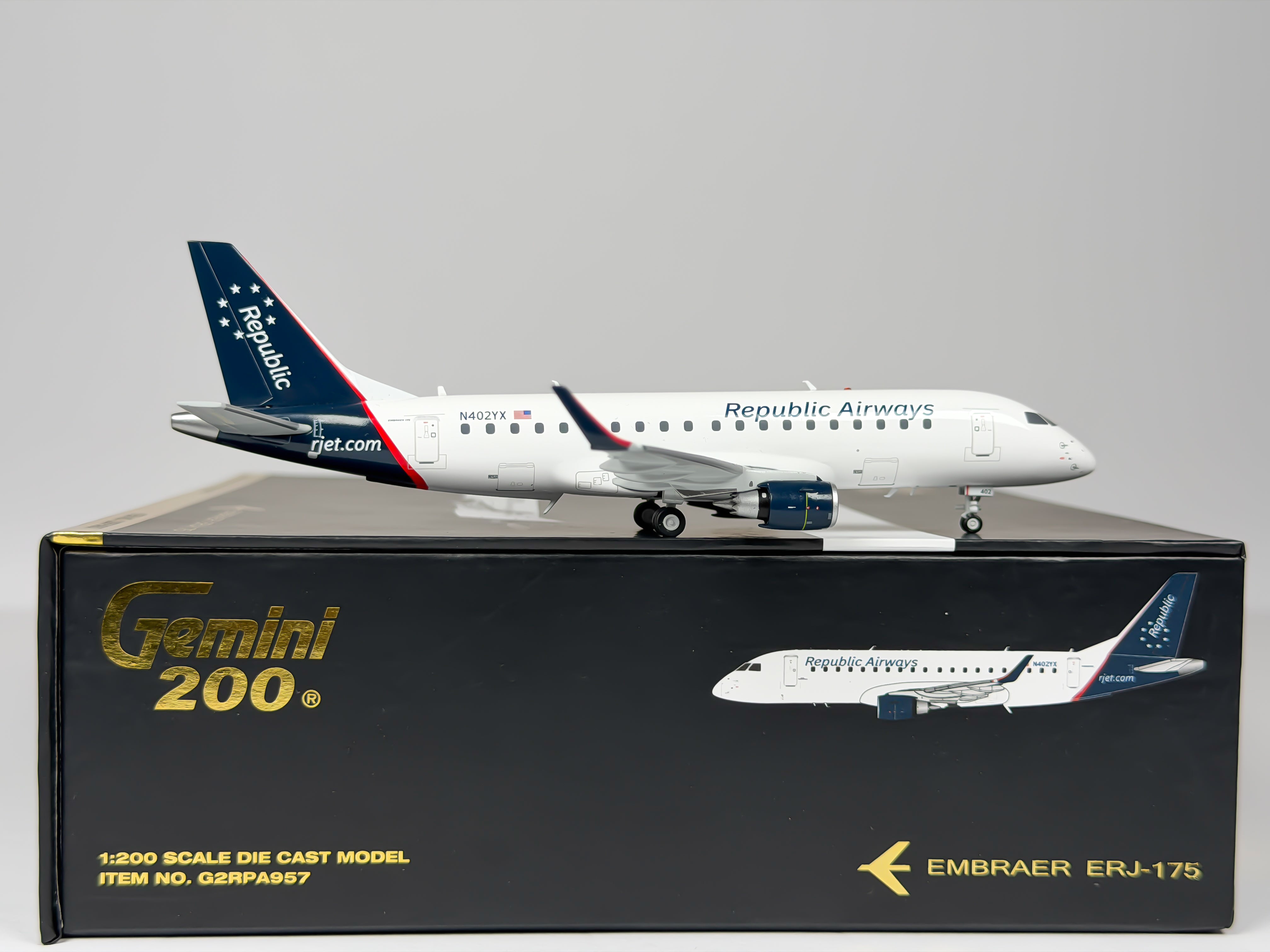 Republic Airways Embraer E175 1:200 Gemini Jets N402YX (G2RPA957)