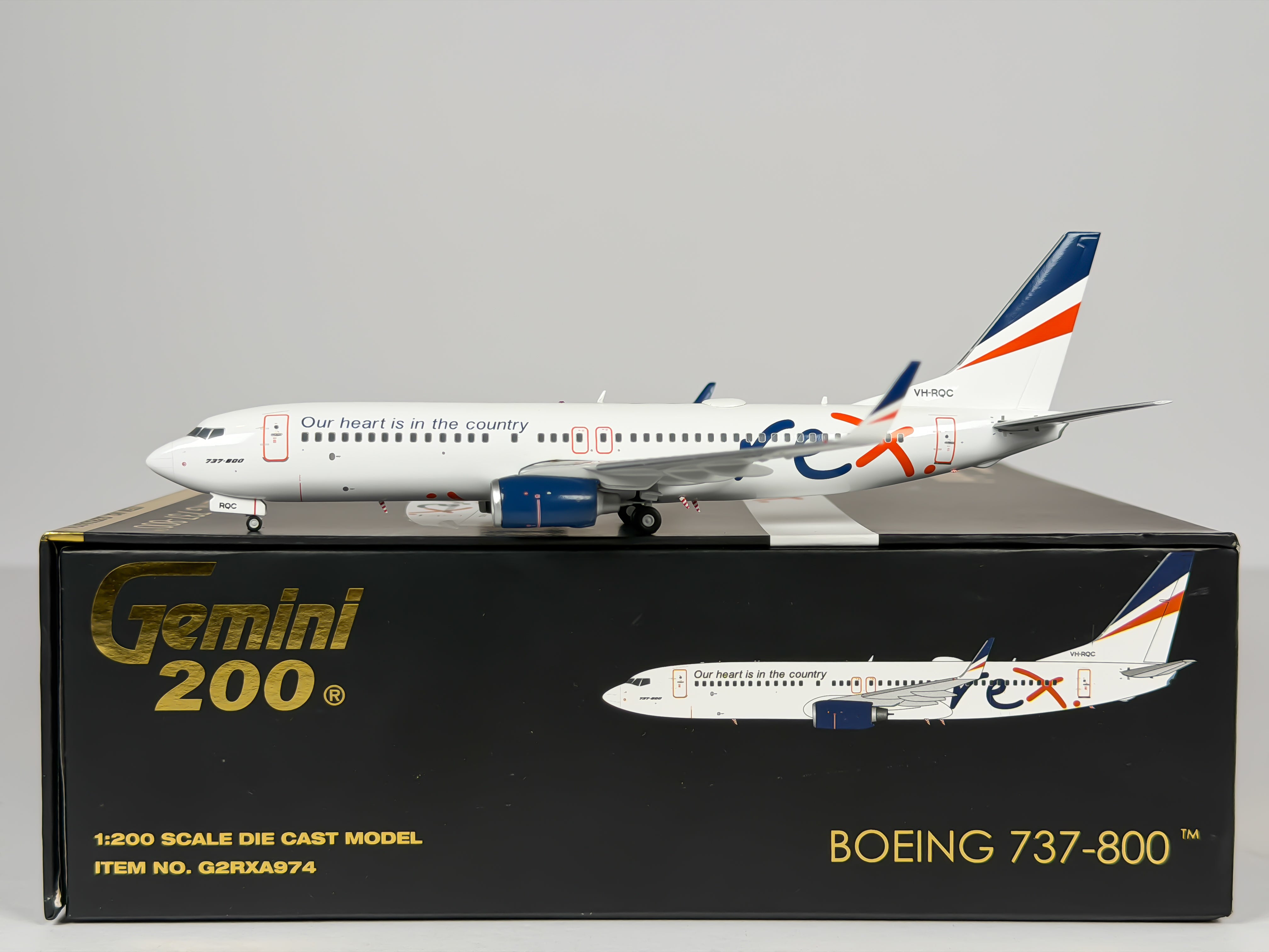 REX (Regional Express) Boeing 737-800 1:200 Gemini Jets VH-RQC (G2RXA974)