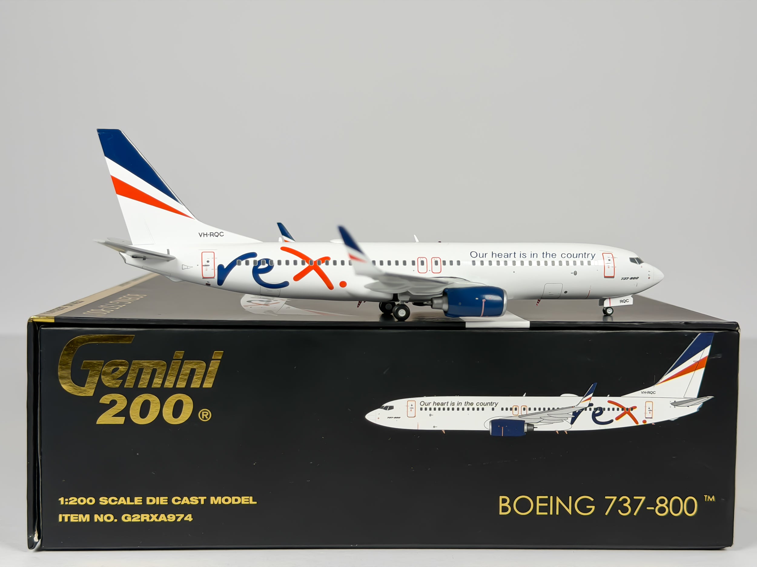 REX (Regional Express) Boeing 737-800 1:200 Gemini Jets VH-RQC (G2RXA974)