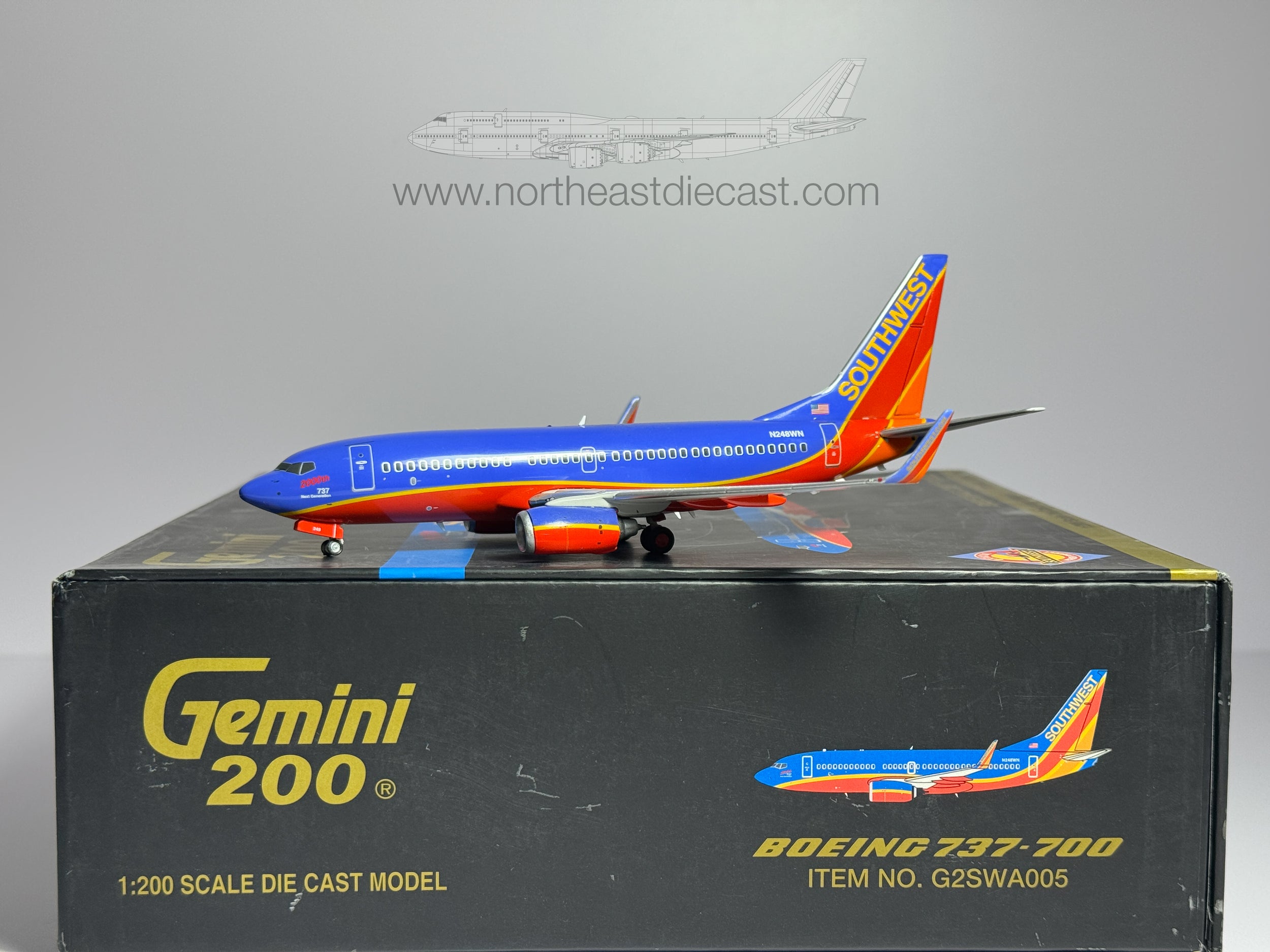 Southwest Airlines Boeing 737-700 1:200 Gemini Jets N248WN (G2SWA005)