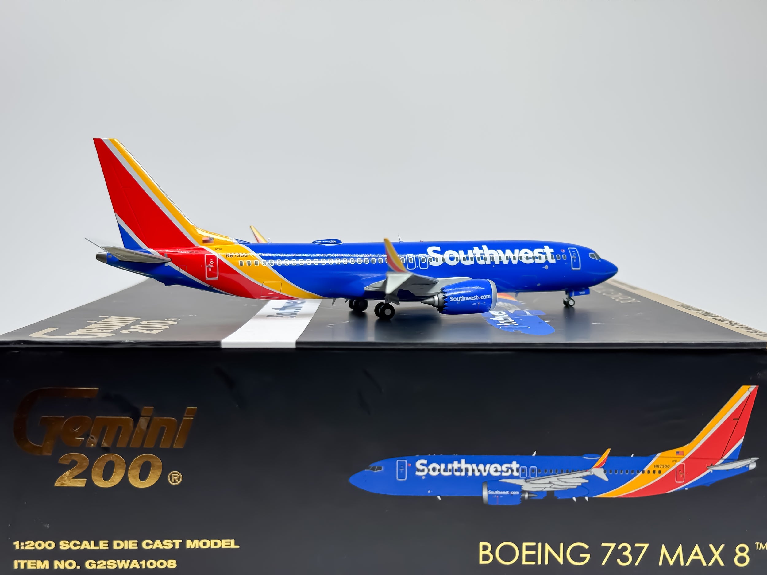 Southwest Airlines Boeing 737 MAX 8 1:200 Gemini Jets N8730Q (G2SWA1008)