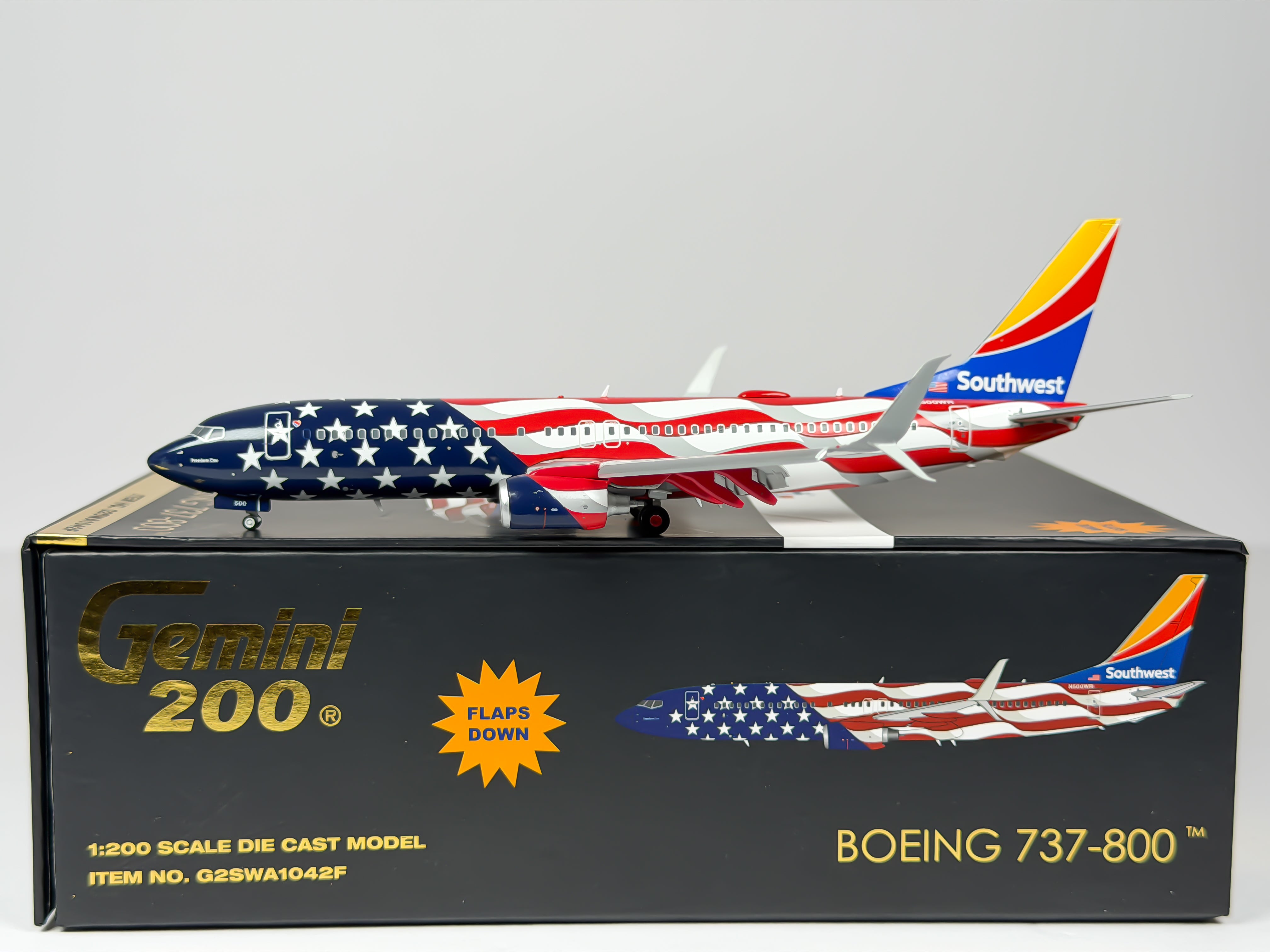 Southwest Airlines Boeing 737-800 1:200 Gemini Jets N500WR (G2SWA1042F) (Flaps Down Version)