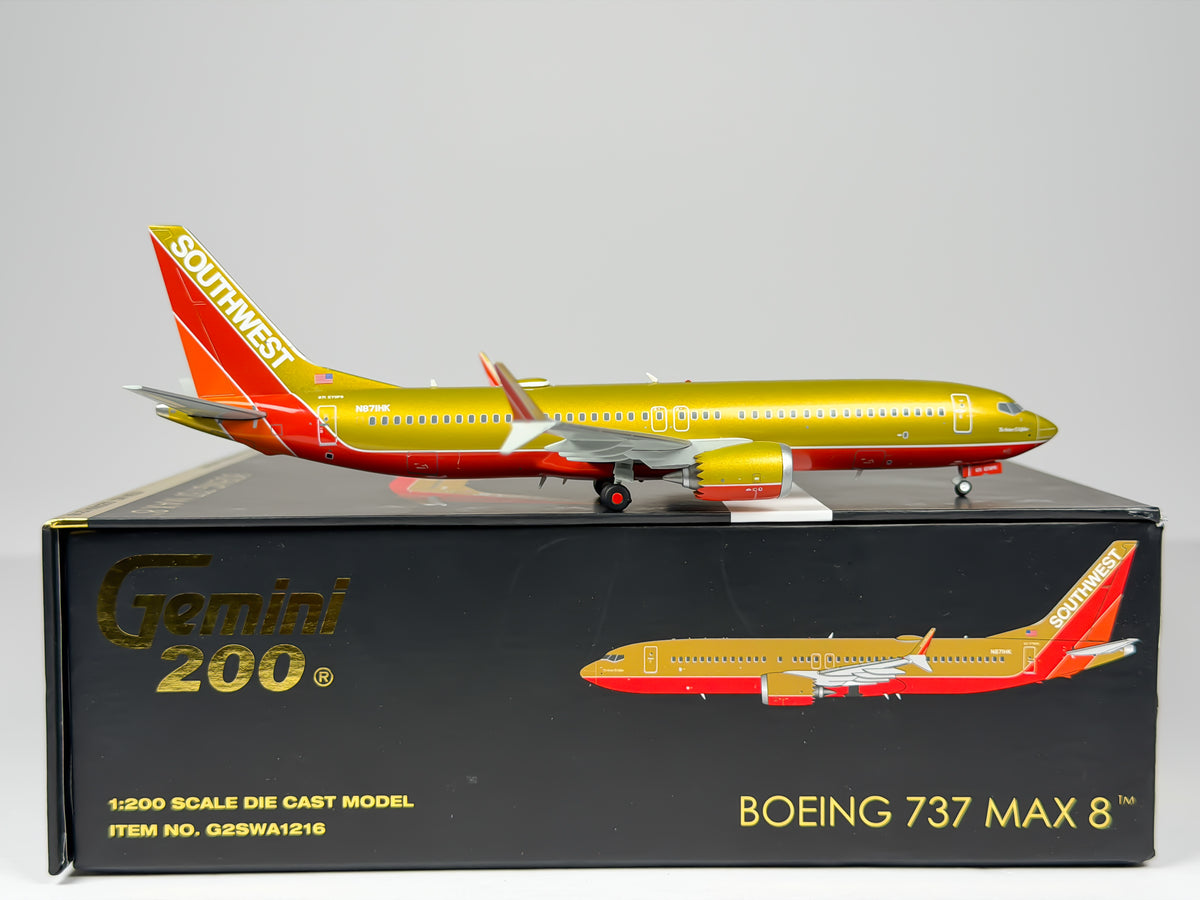 Southwest Airlines Boeing 737 MAX 8 1:200 Gemini Jets N871HK (G2SWA1216)