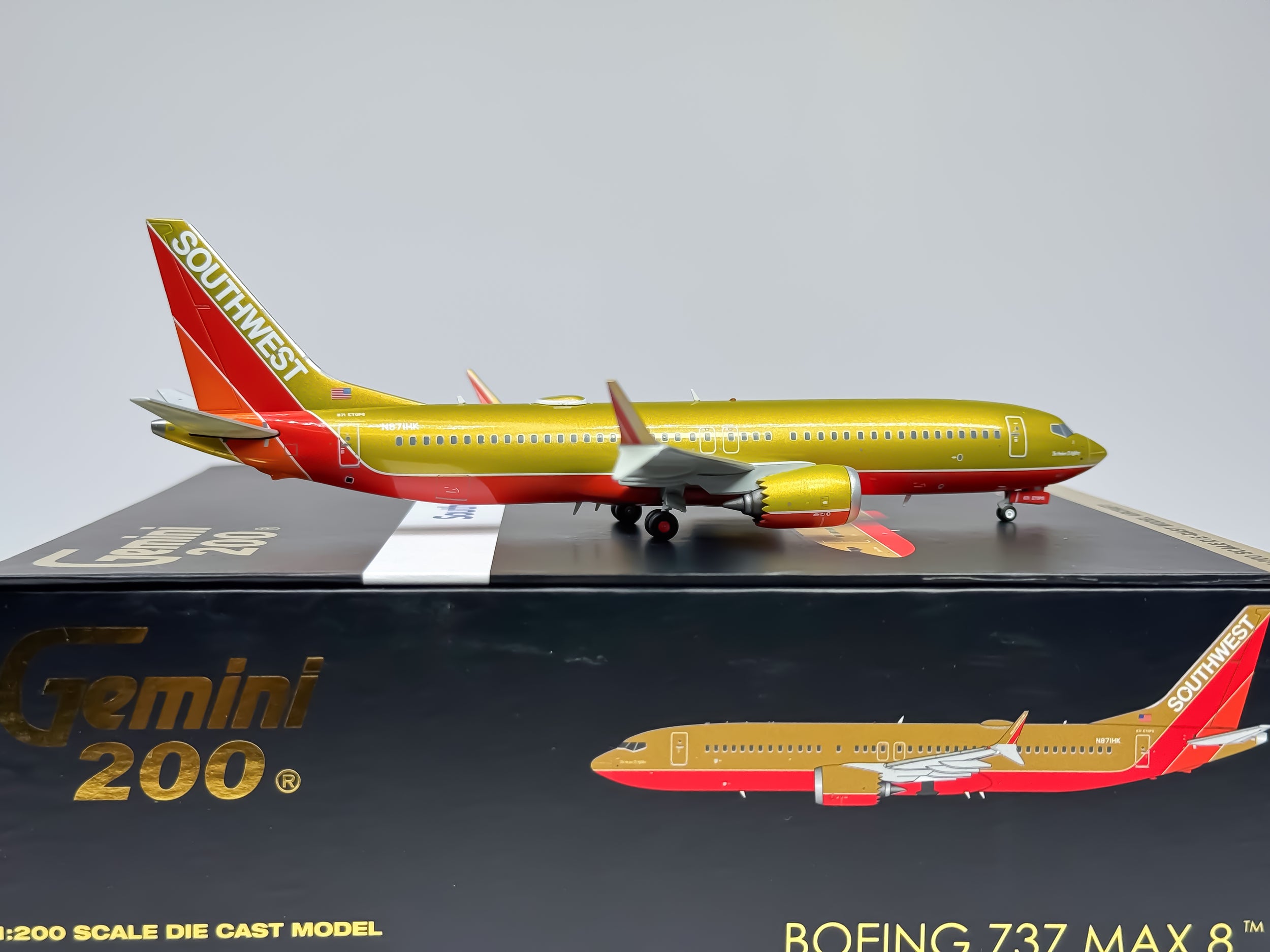 Southwest Airlines Boeing 737 MAX 8 1:200 Gemini Jets N871HK (G2SWA1216)