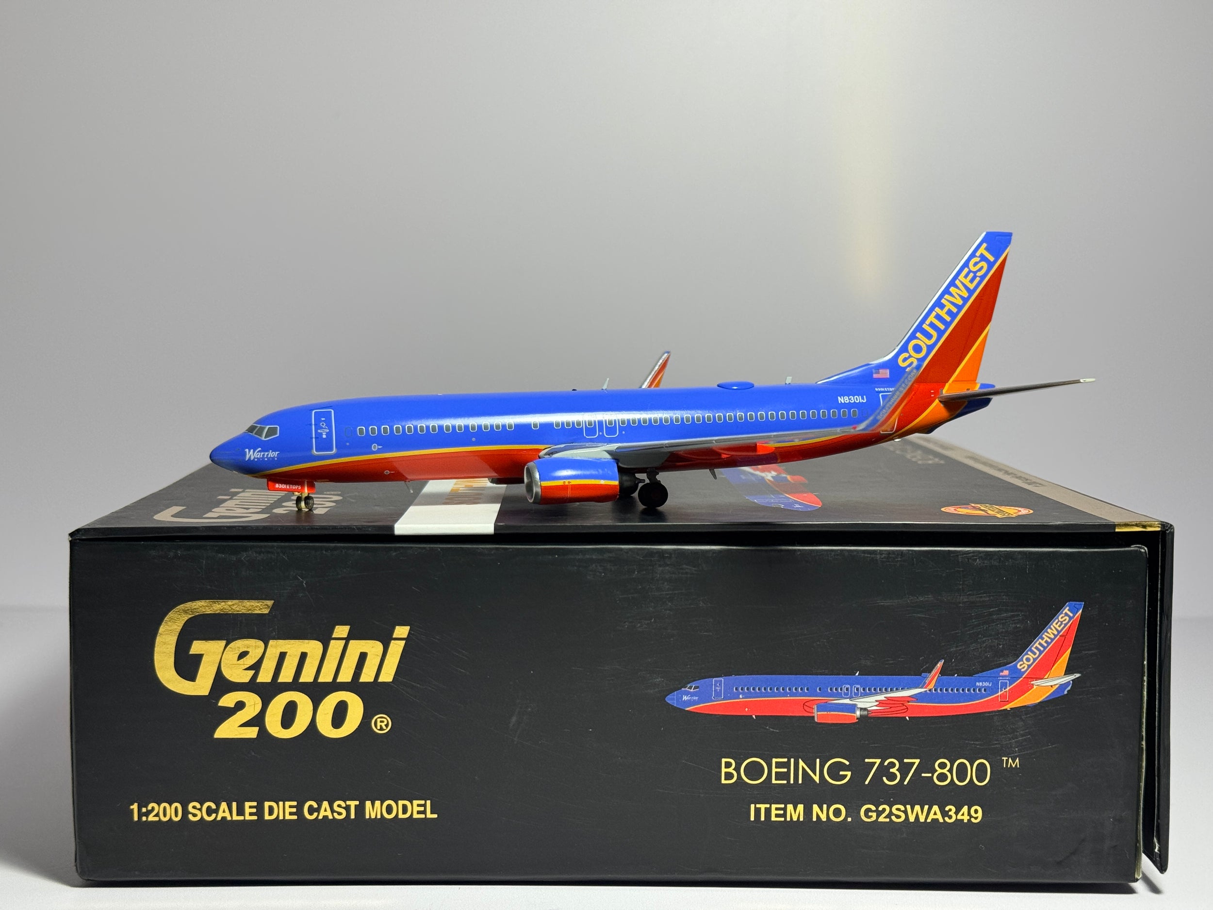 Gemini Jets 1:200 Southwest Boeing 737-800 N8301J Warrior One G2SWA349