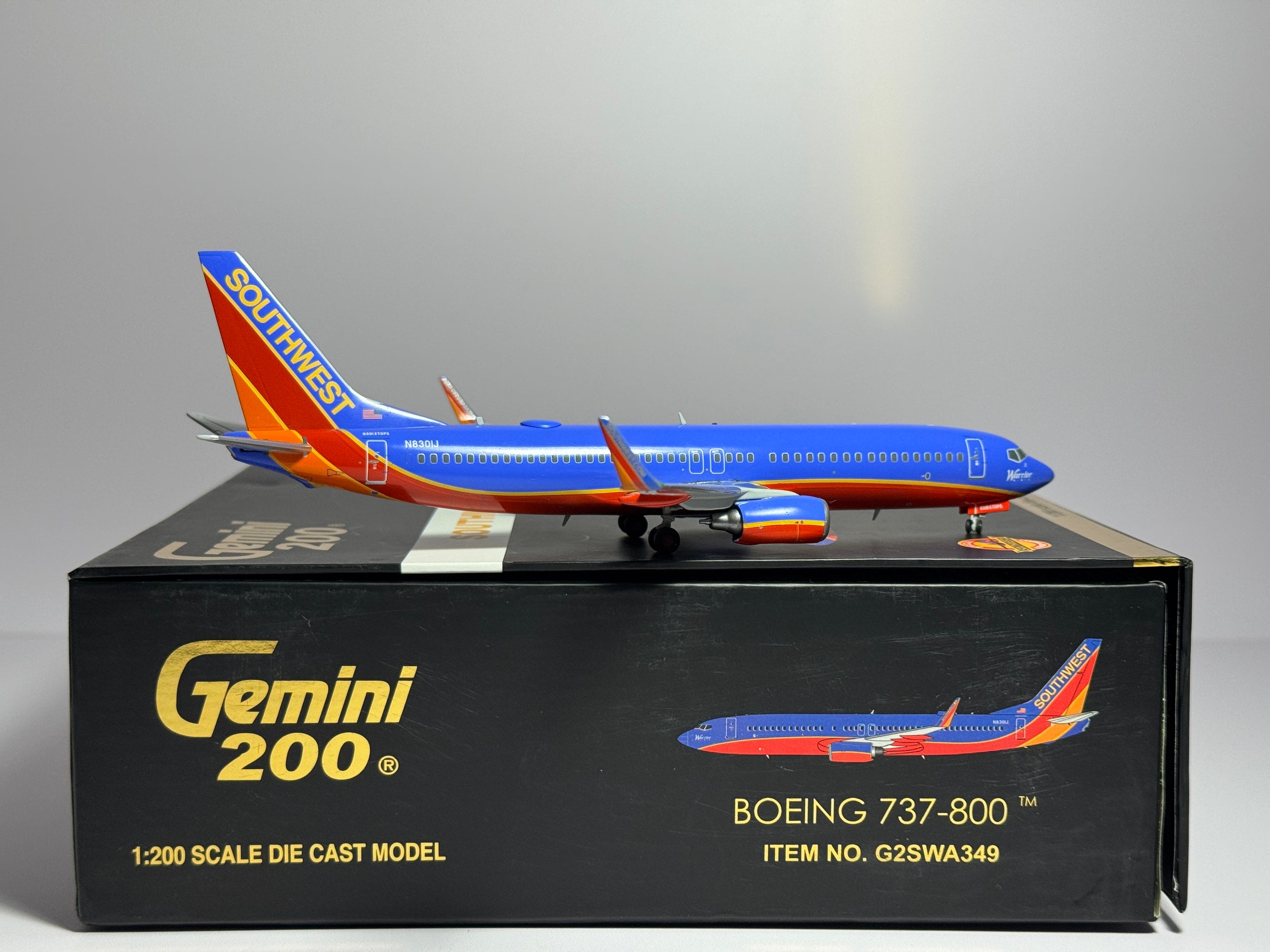 Gemini Jets 1:200 Southwest Boeing 737-800 N8301J Warrior One G2SWA349