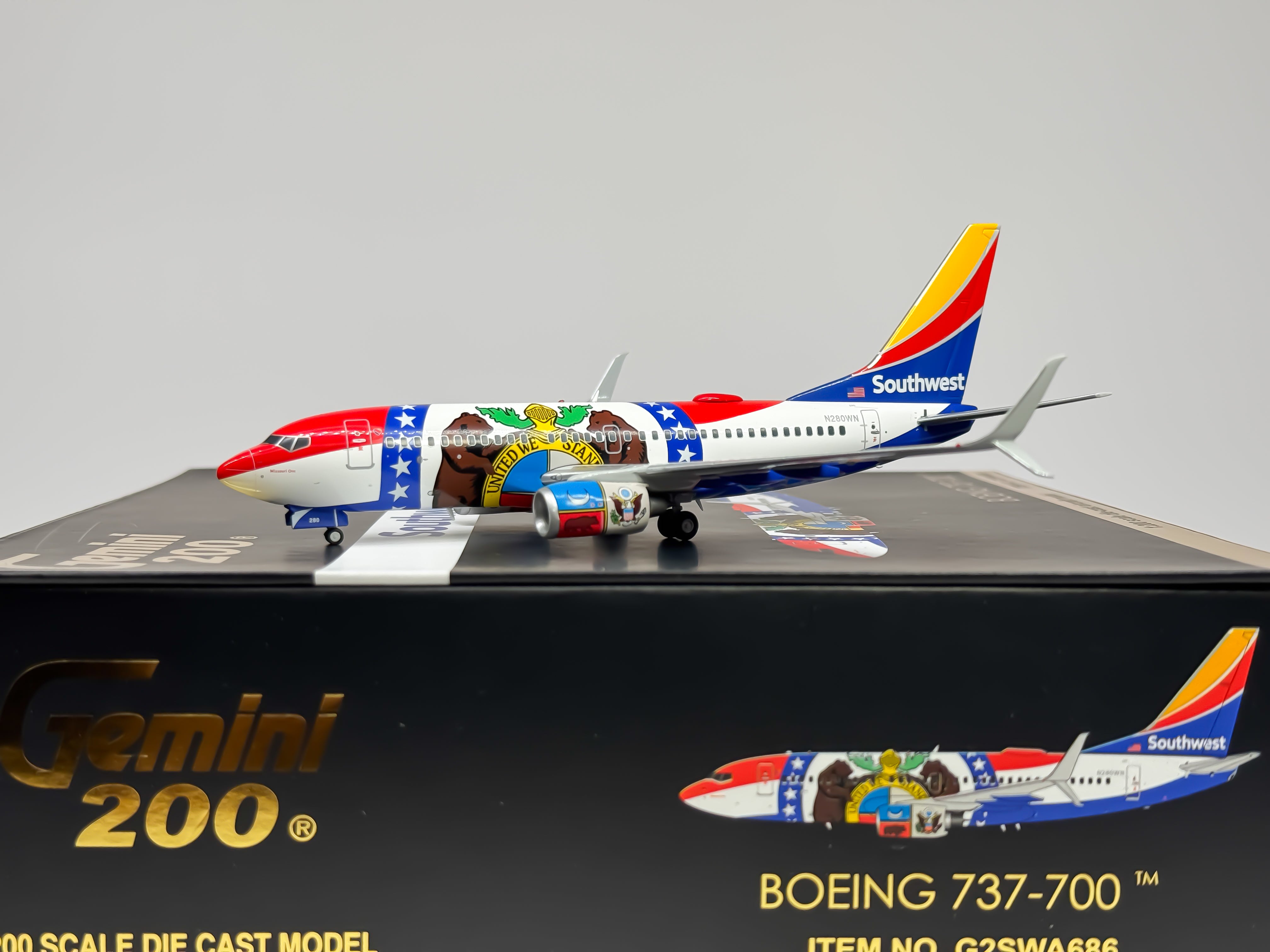 Southwest Airlines Boeing 737-700 1:200 Gemini Jets N280WN (G2SWA686)
