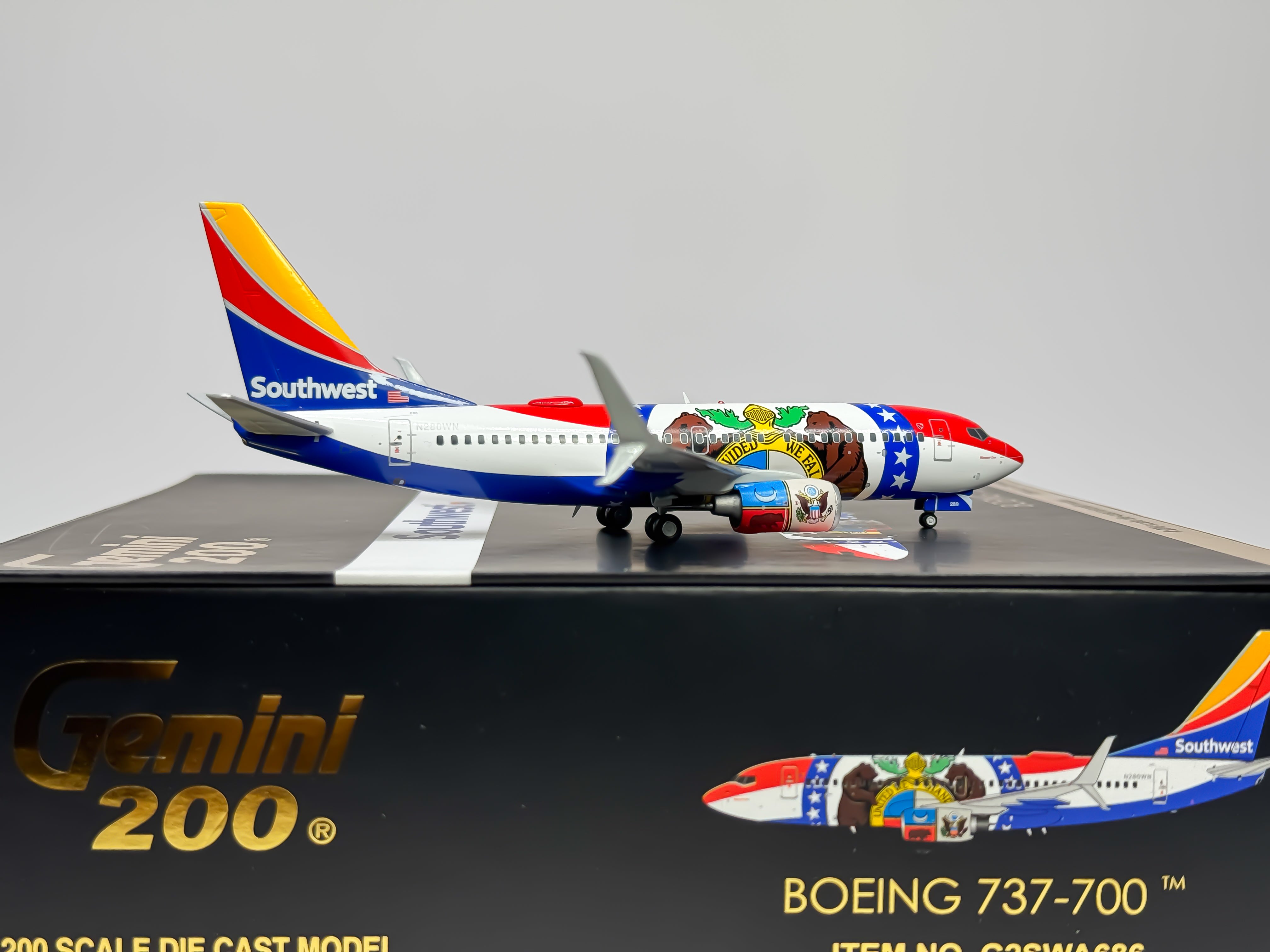 Southwest Airlines Boeing 737-700 1:200 Gemini Jets N280WN (G2SWA686)