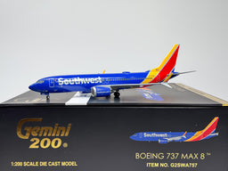 Southwest Airlines Boeing 737 MAX 8 1:200 Gemini Jets N8706W (G2SWA757)