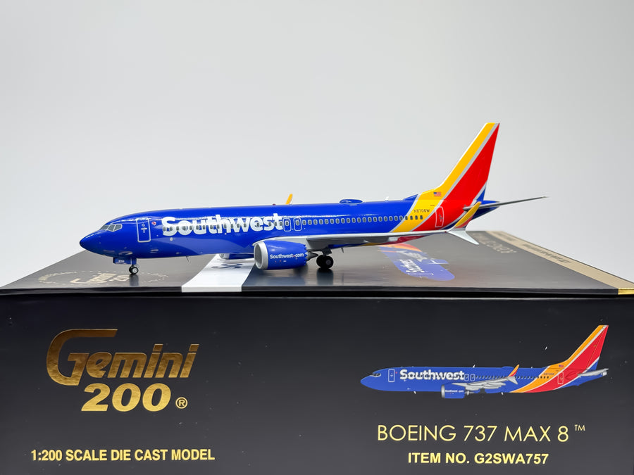 Southwest Airlines Boeing 737 MAX 8 1:200 Gemini Jets N8706W (G2SWA757)