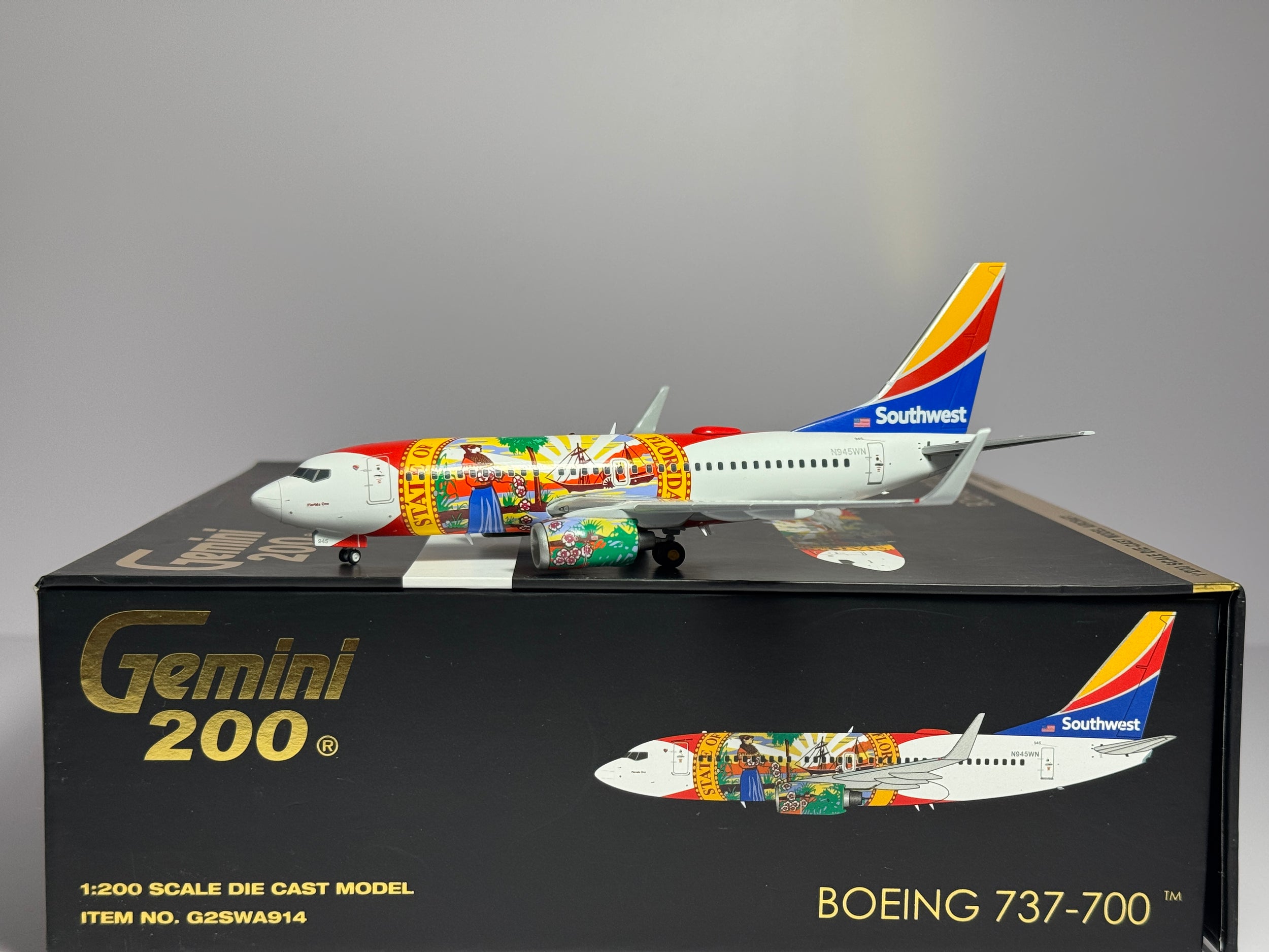 Gemini Jets 1:200 Southwest Boeing 737-700 N945WN Florida One G2SWA914