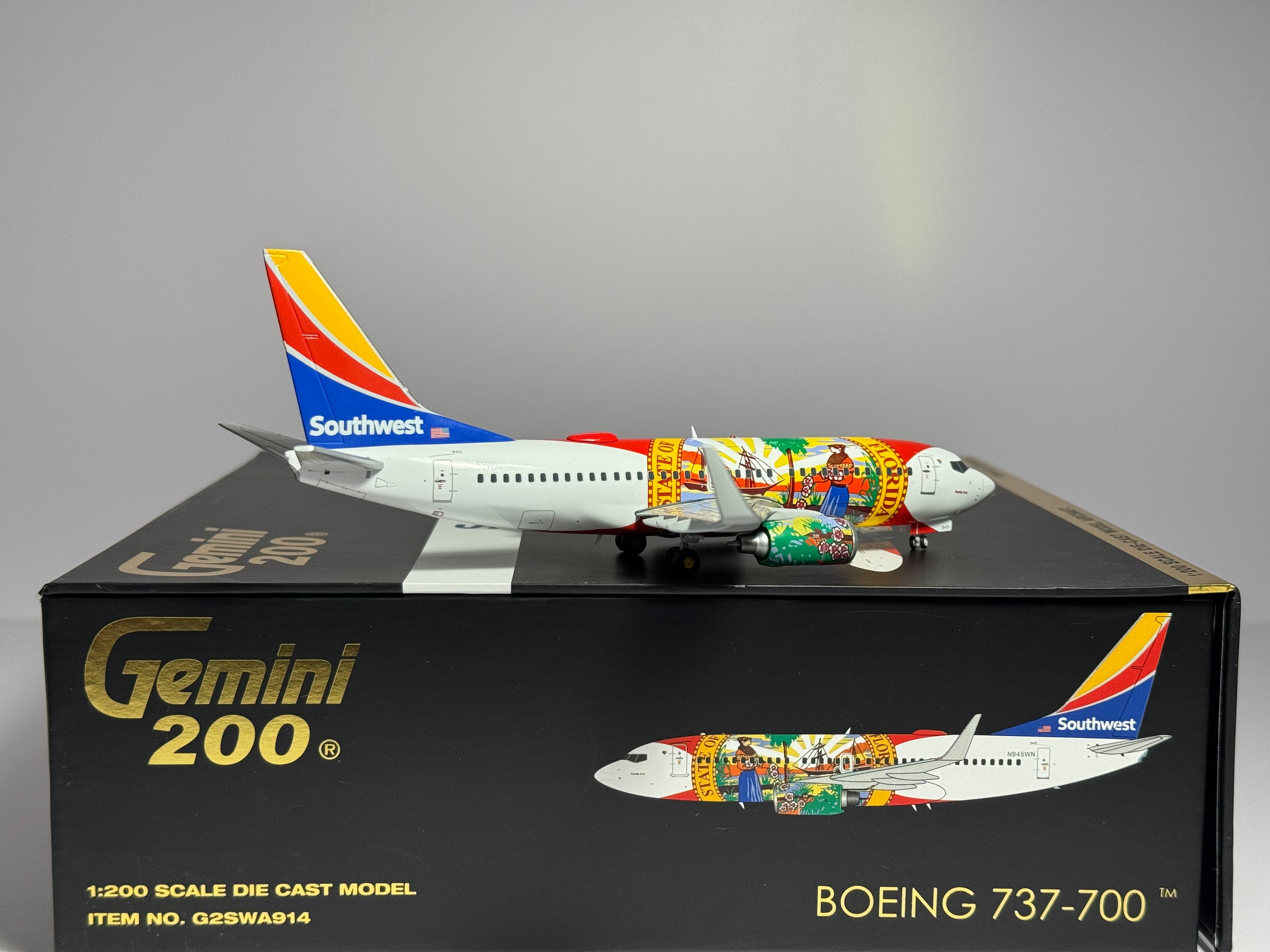 Gemini Jets 1:200 Southwest Boeing 737-700 N945WN Florida One G2SWA914