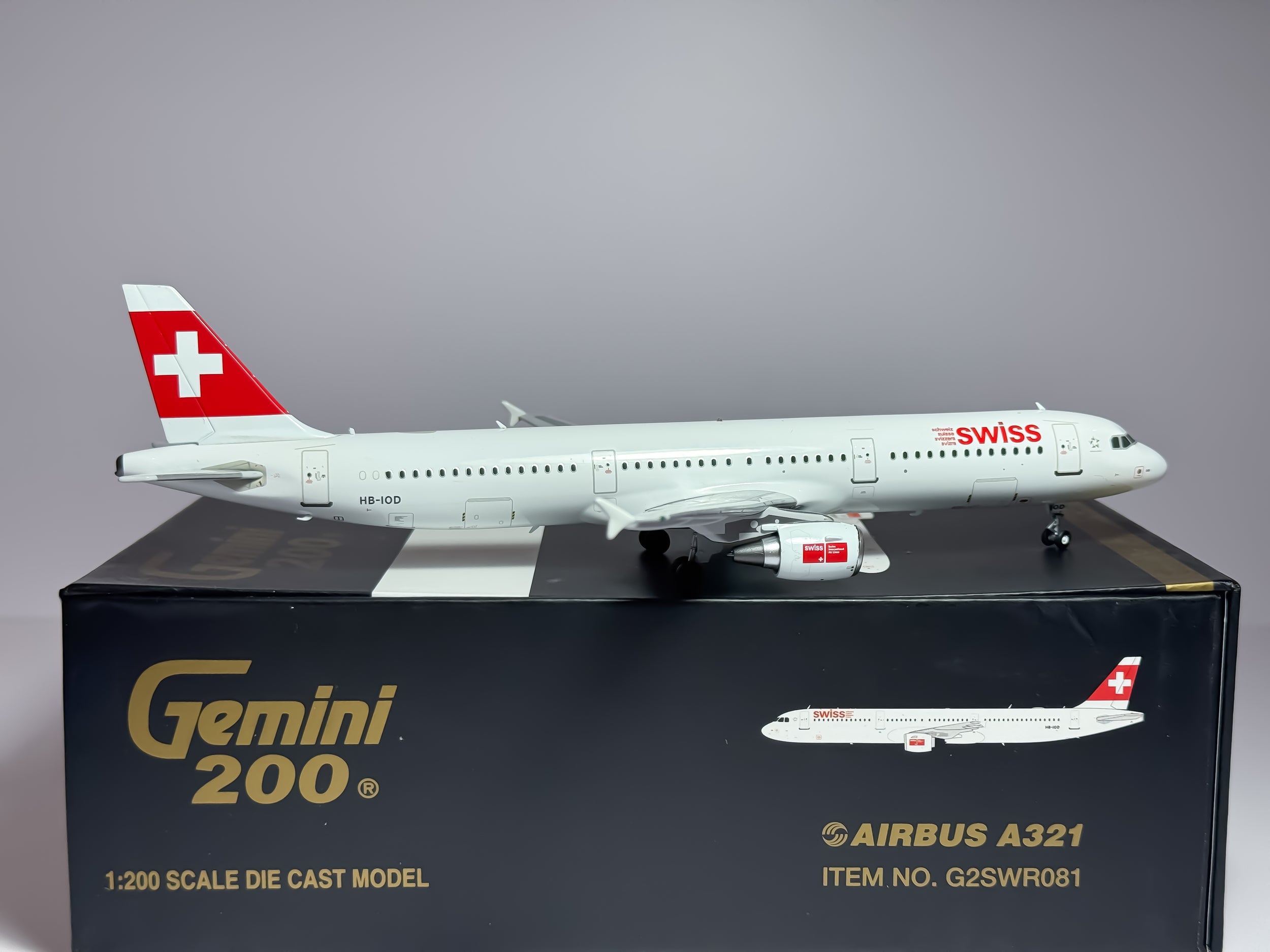 SWISS Airbus A321 1:200 Gemini Jets HB-IOD (G2SWR081)