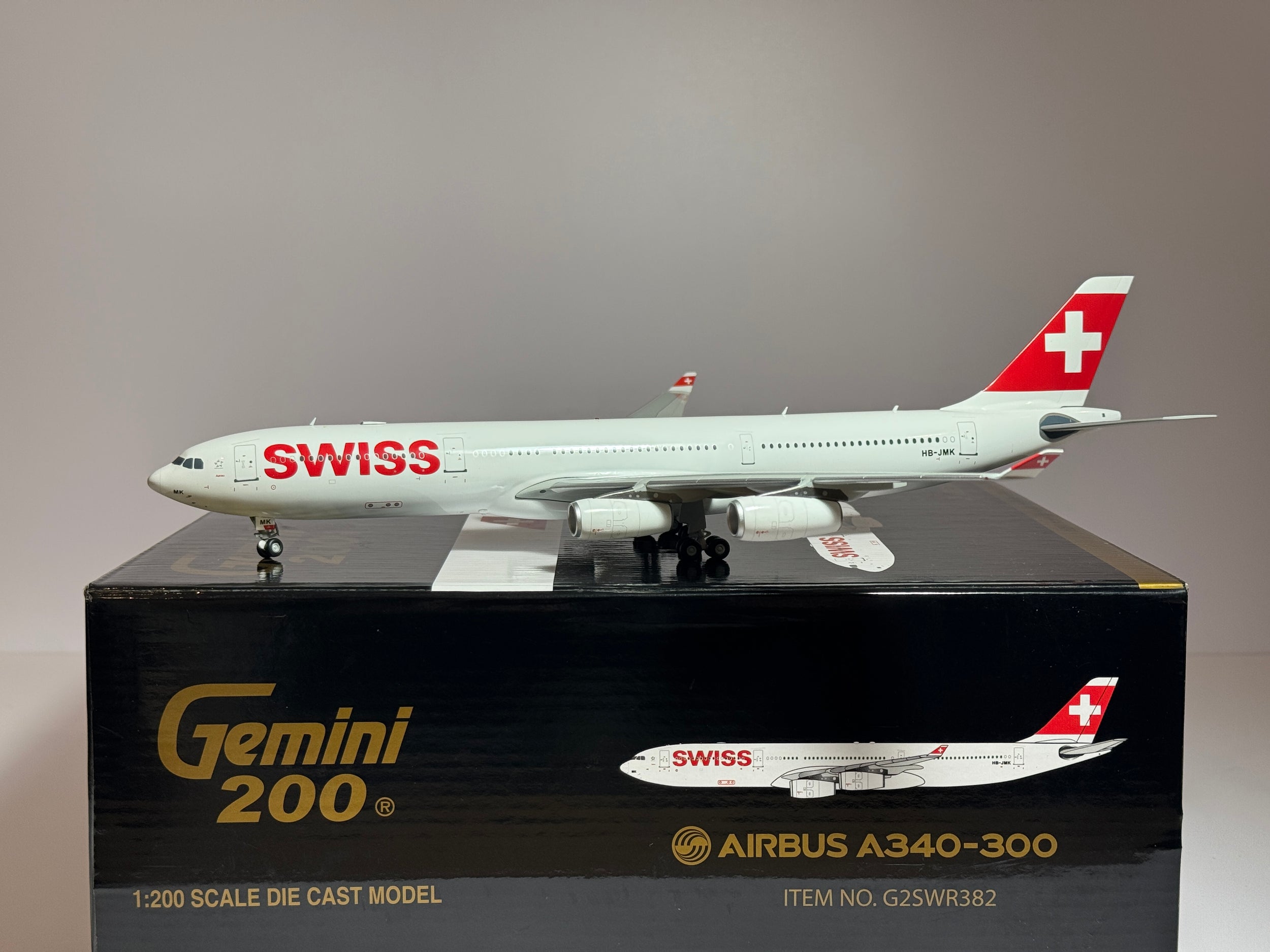 Gemini Jets 1:200 SWISS Airbus A340-300 HB-JMK current colors G2SWR382