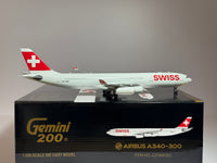 Gemini Jets 1:200 SWISS Airbus A340-300 HB-JMK current colors G2SWR382