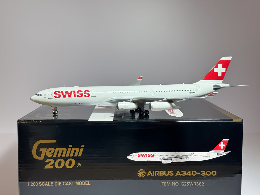 SWISS Airbus A340-300 1:200 Gemini Jets HB-JMK (G2SWR382)