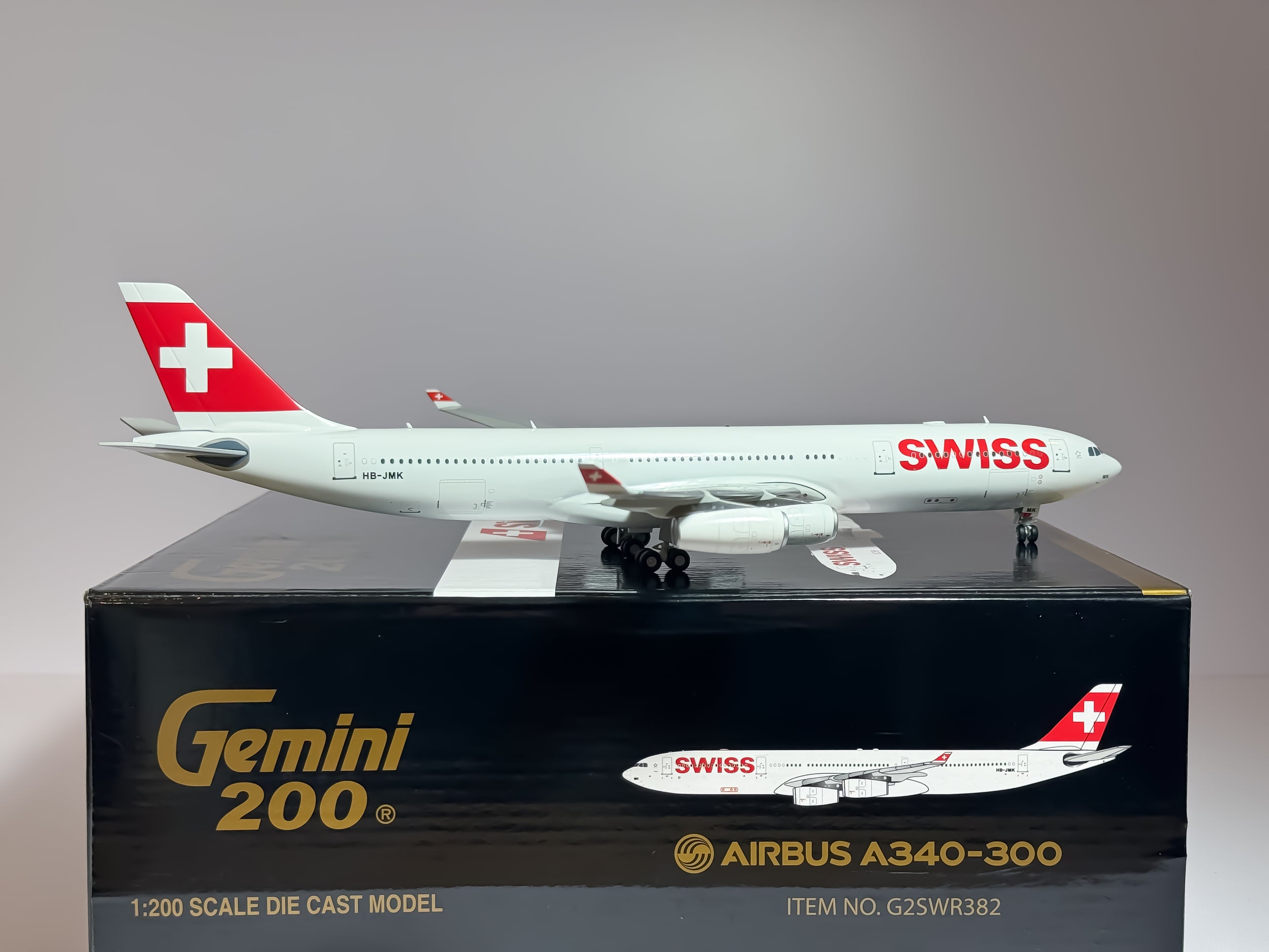 SWISS Airbus A340-300 1:200 Gemini Jets HB-JMK (G2SWR382)