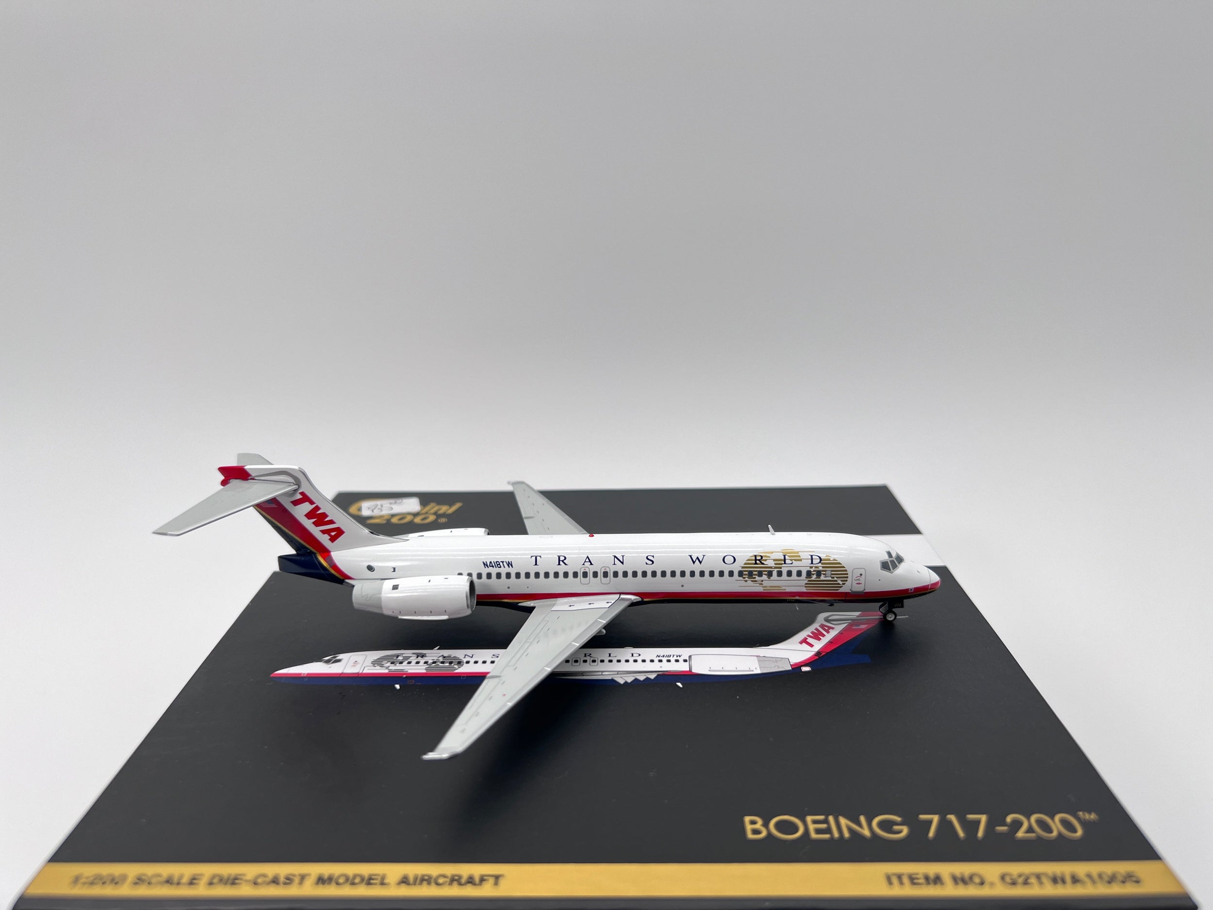 Gemini Jets 1:200 TWA Trans World Boeing 717-200 N418TW last colors G2TWA1005