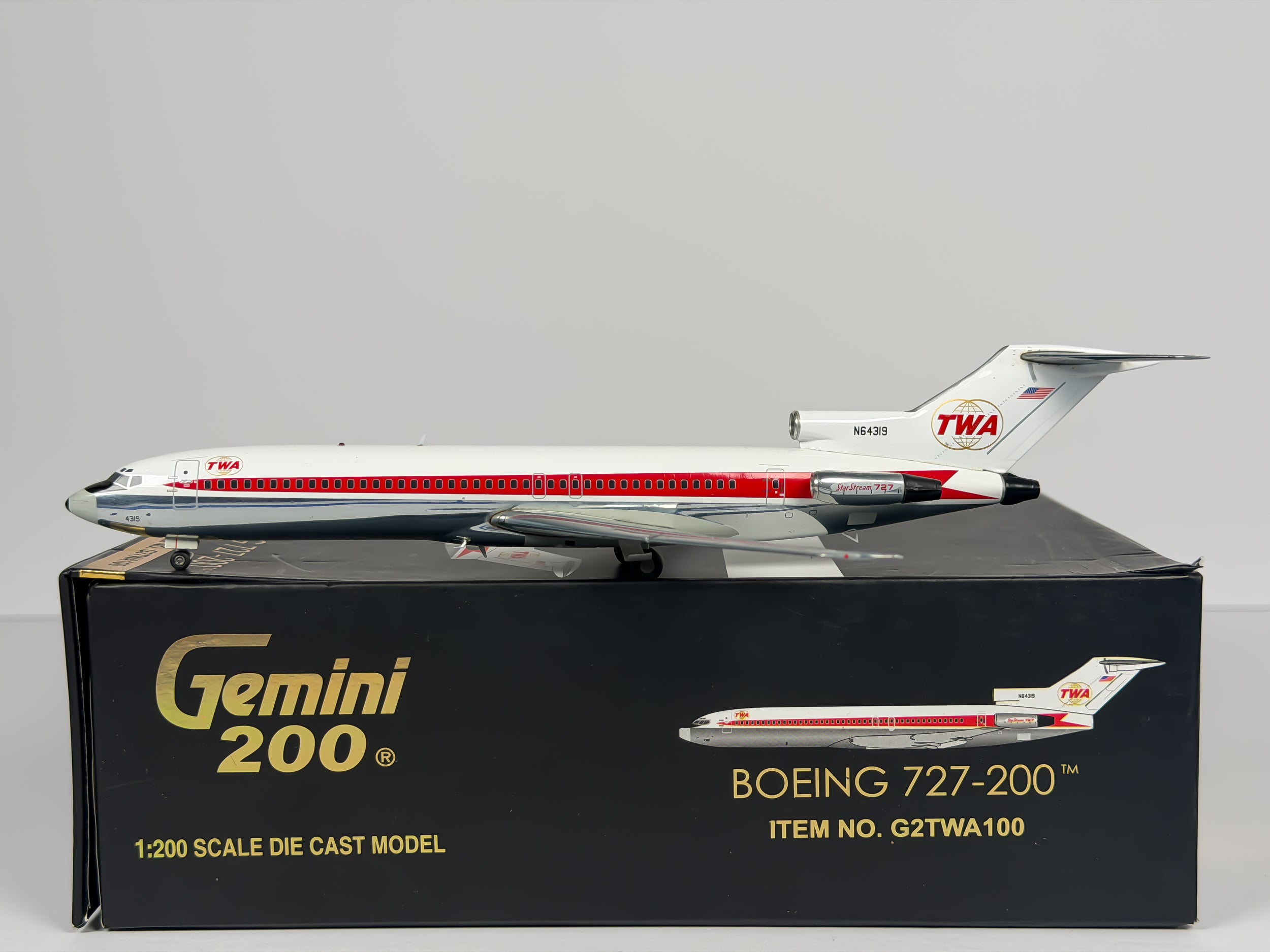 Trans World Airlines (TWA) Boeing 727-200 1:200 Gemini Jets N64319 (G2TWA100)